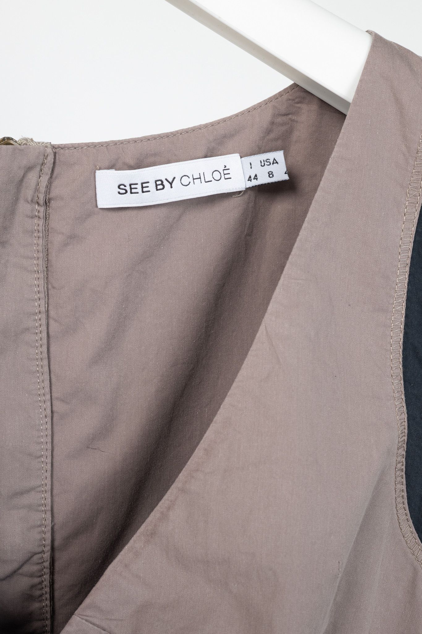 See by Chloe See by Chloe SS11 Mauve Two-Tone Sateen Dress Size M / US 6-8 / IT 42-44 - 4 Thumbnail