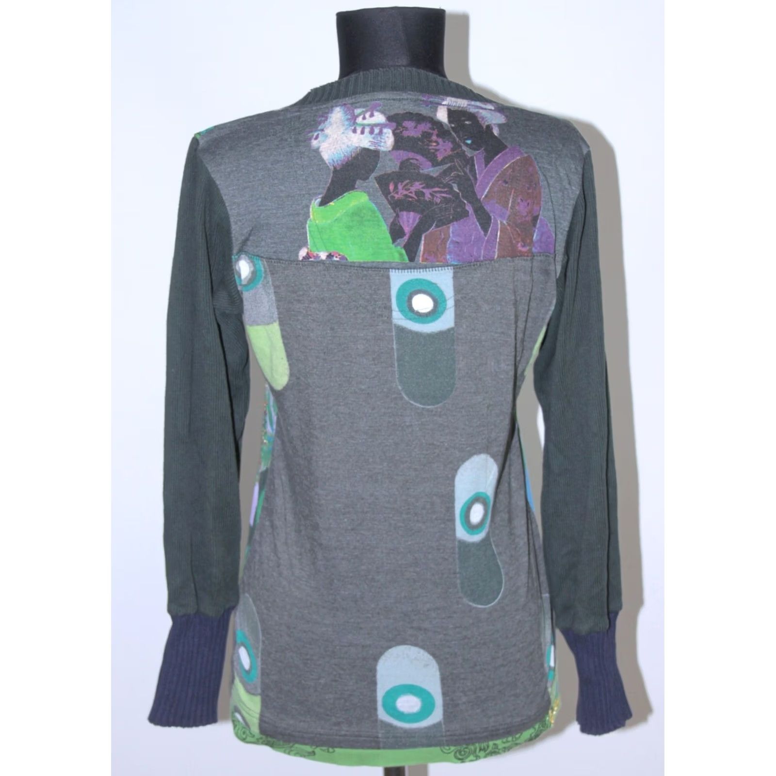 Desigual Desigual womens long sleeves tunic jumper Size M Multicoloured Size M / US 6-8 / IT 42-44 - 4 Thumbnail