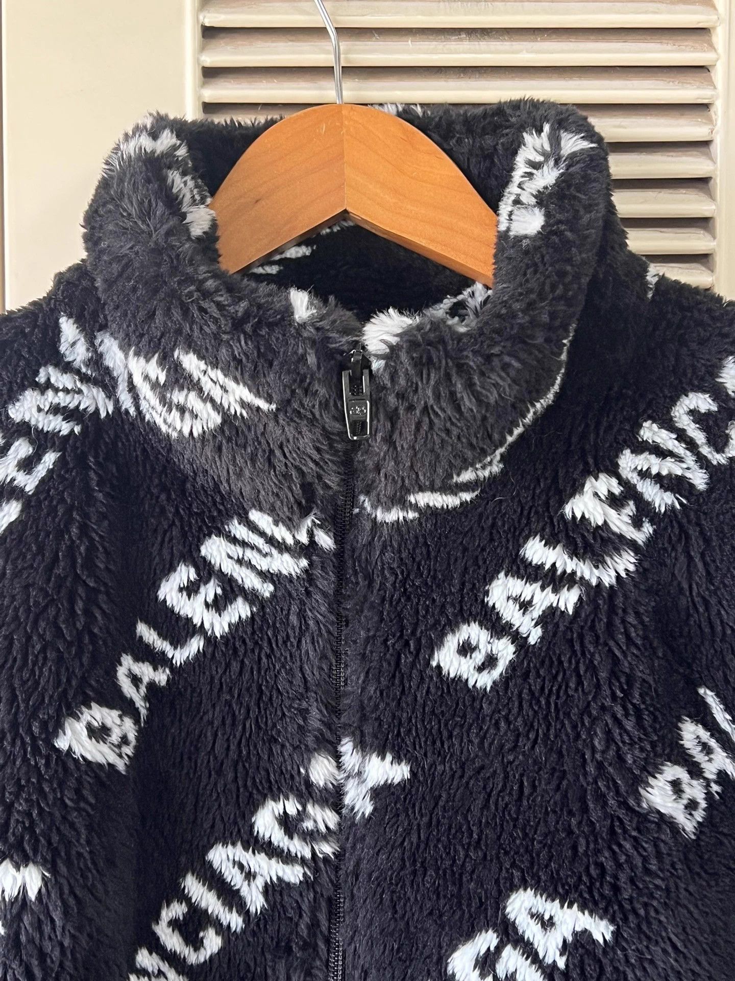 Balenciaga Balenciaga Black Logo Teddy Jacket Oversized 34 Size XS / US 0-2 / IT 36-38 - 3 Thumbnail