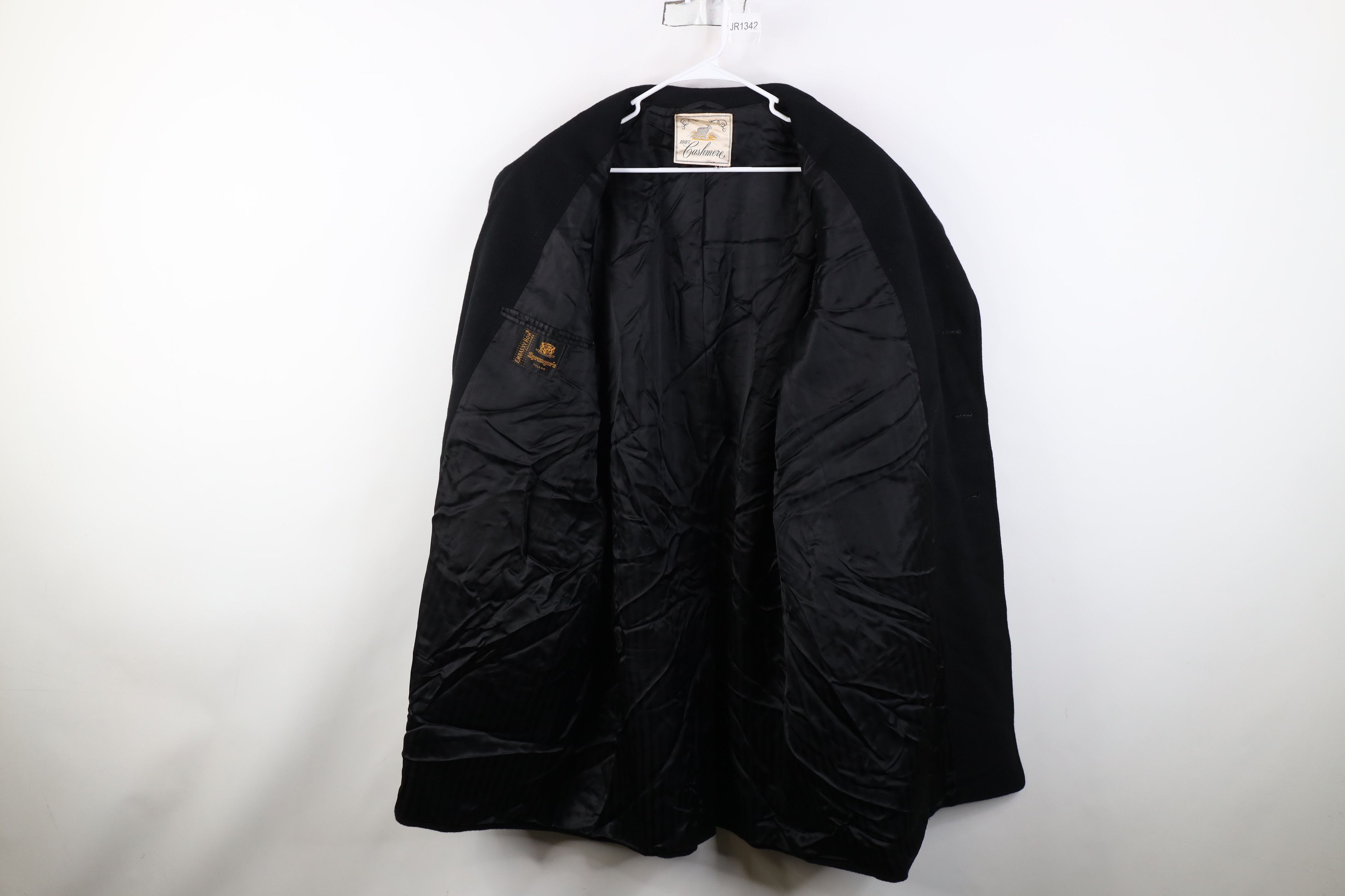Vintage Vintage 70s Streetwear Button Overcoat Jacket Black USA Size US XXL / EU 58 / 5 - 9 Thumbnail