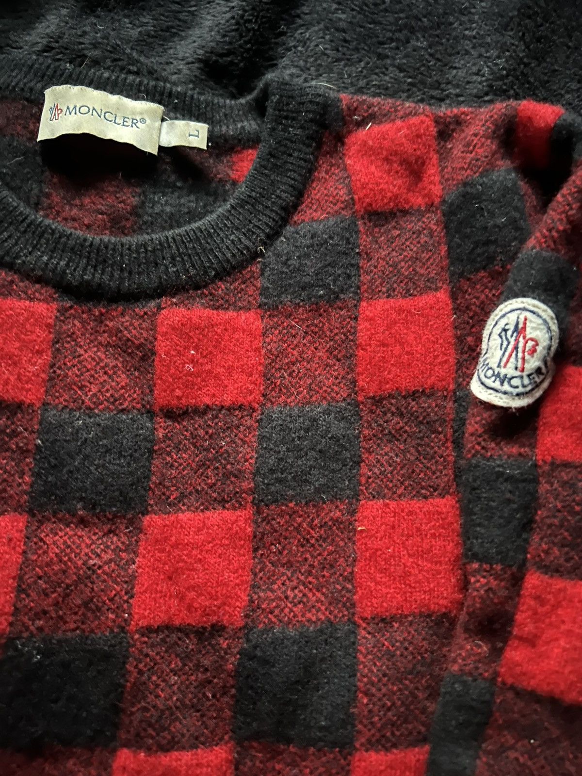 Moncler Vintage Moncler knit plaid sweater Size US S / EU 44-46 / 1 - 2 Thumbnail