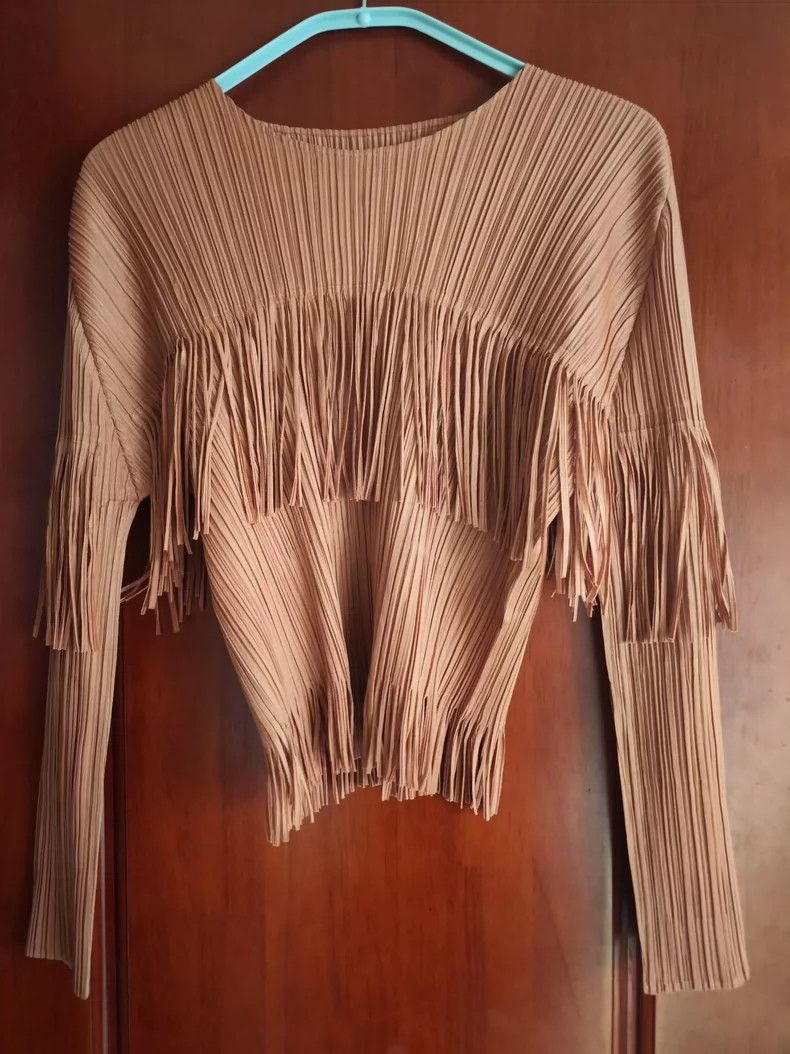 Issey Miyake issey miyake size:4 Fringed top 2505-Nextarrow Size XXS / US 00 / IT 34 - 1 Thumbnail