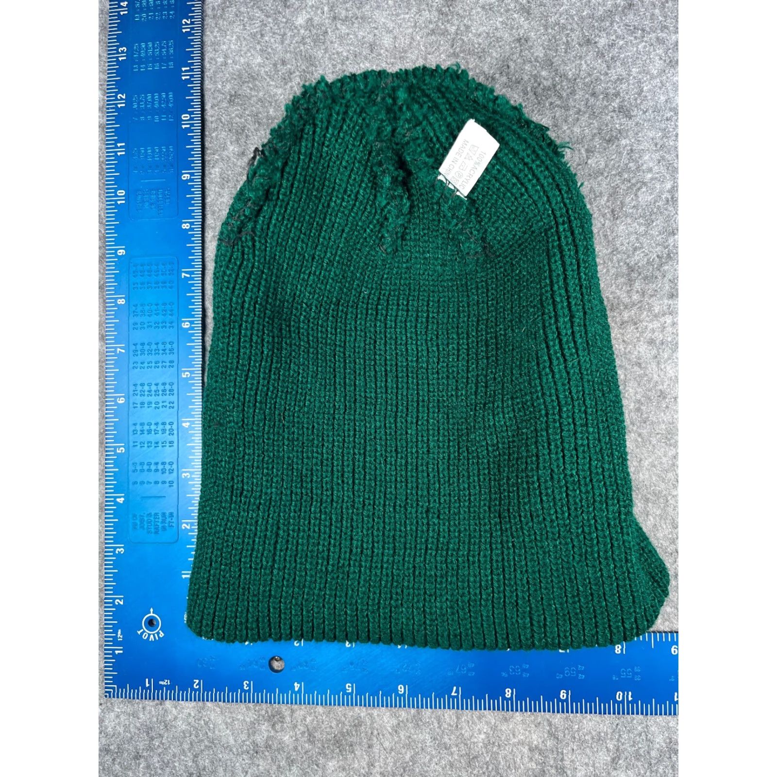 Vintage Beanie Toque Adult One Size Green Knit 100% Acrylic Ski Camp Outdoors Snow Hat/Cap Women Size ONE SIZE - 4 Thumbnail