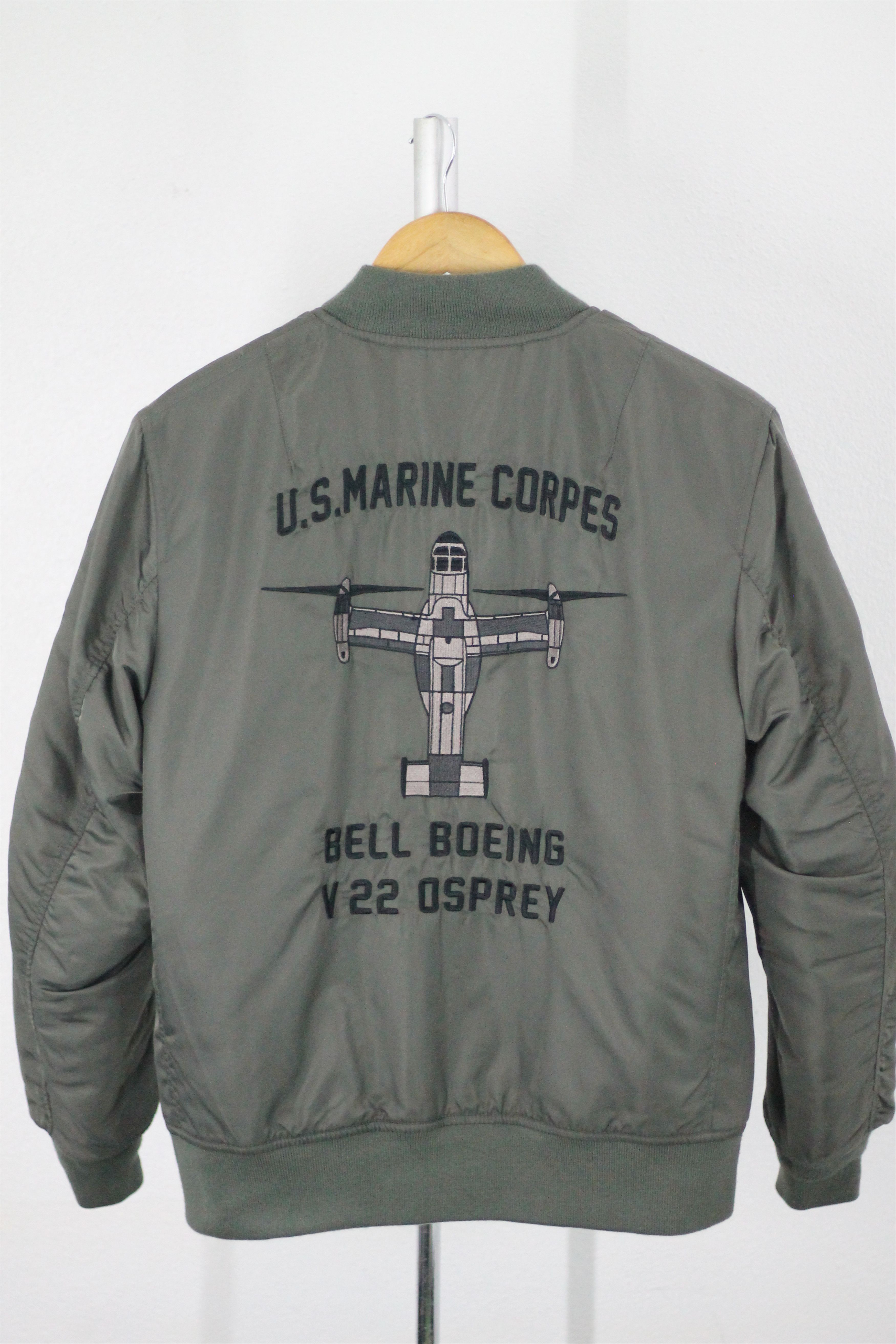 Japanese Brand HOUSTON U.S. Marine Corpes Bell Boeing Flight Bomber Jacket. Size US M / EU 48-50 / 2 - 6 Thumbnail