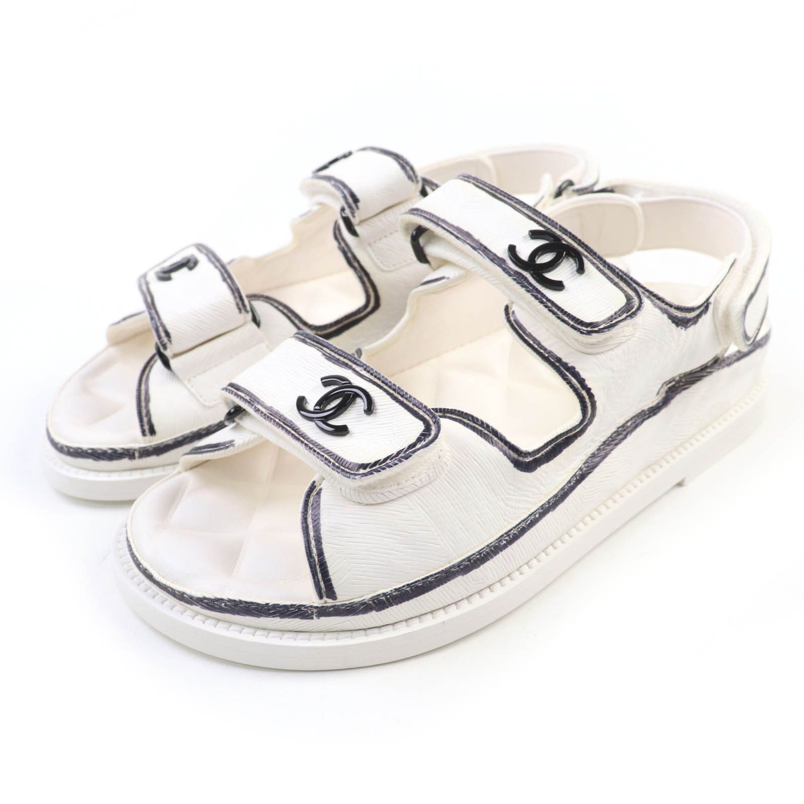 Chanel Chanel Sandals Leather Sandals Leather Shoes G35927 DUTY FREE for USA