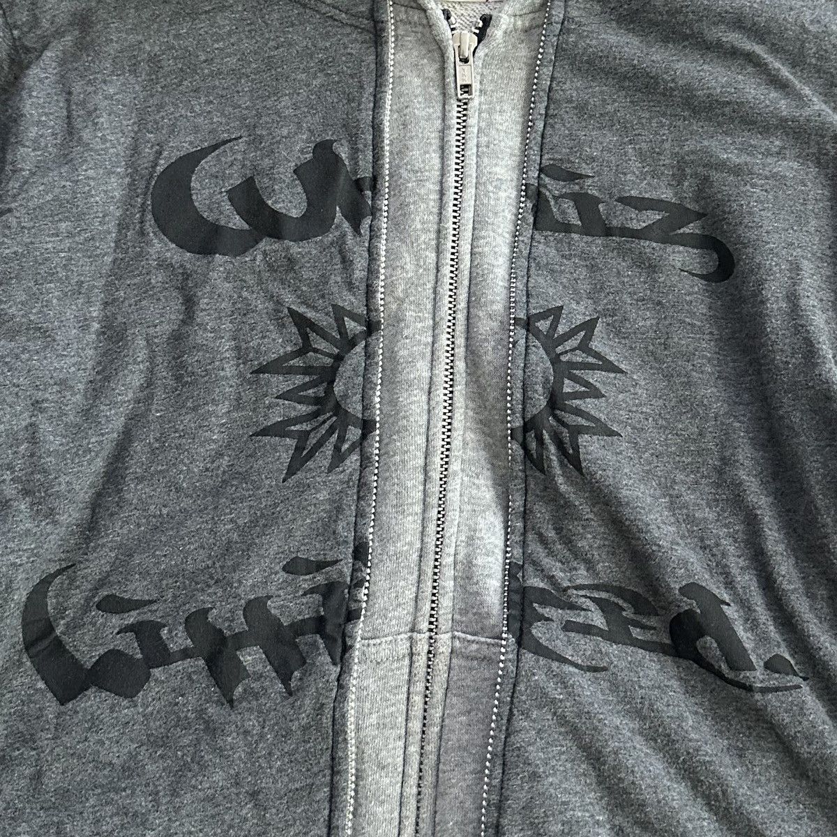WHIZ LIMITED Faux Double Zip Script Print Hoodie Size US M / EU 48-50 / 2 - 2 Thumbnail
