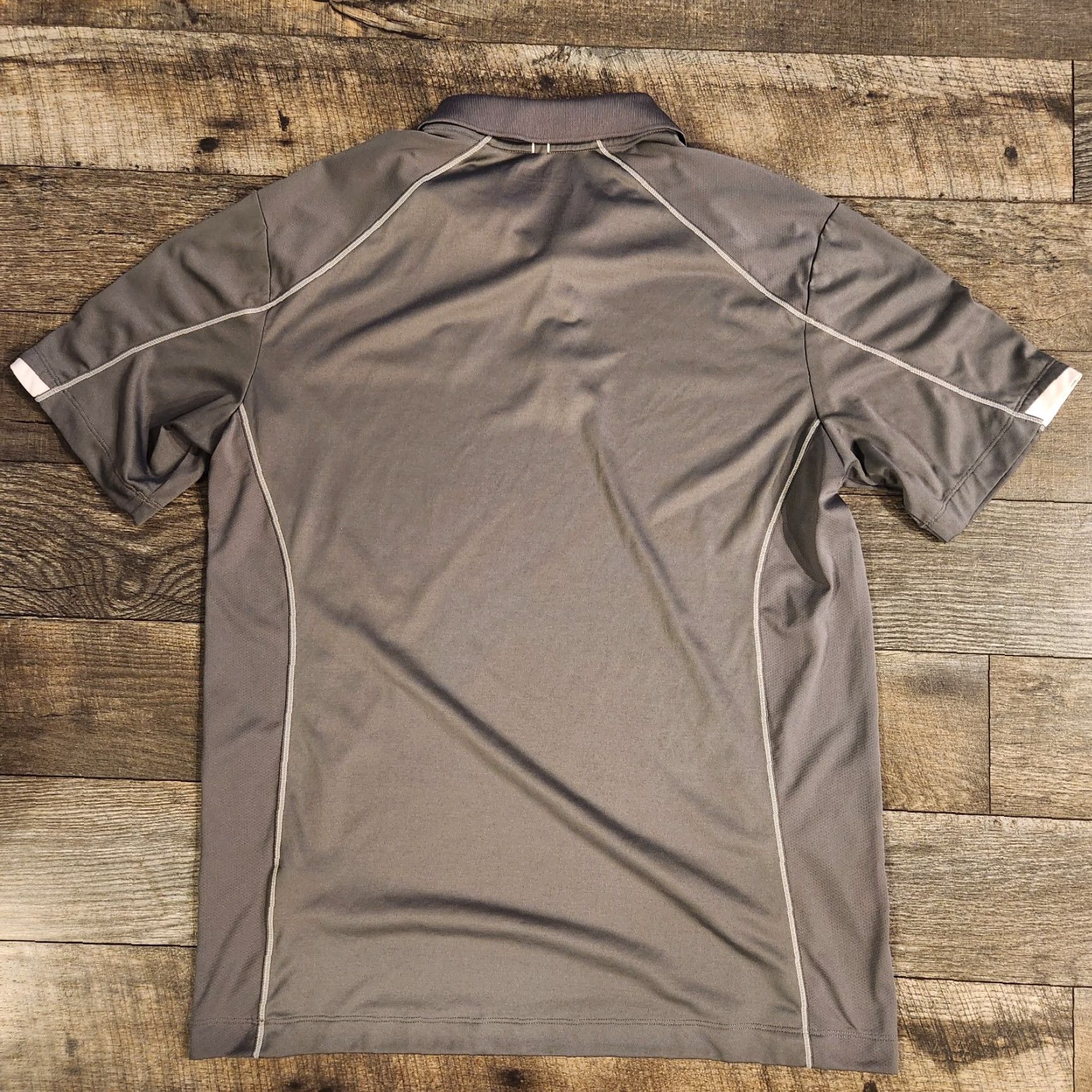 Nike Nike Polo Shirt Golf Tour Performance Dri-Fit Swordfish Fishing Men's Large Gray Mens Polo Shirt Size US L / EU 52-54 / 3 - 6 Thumbnail