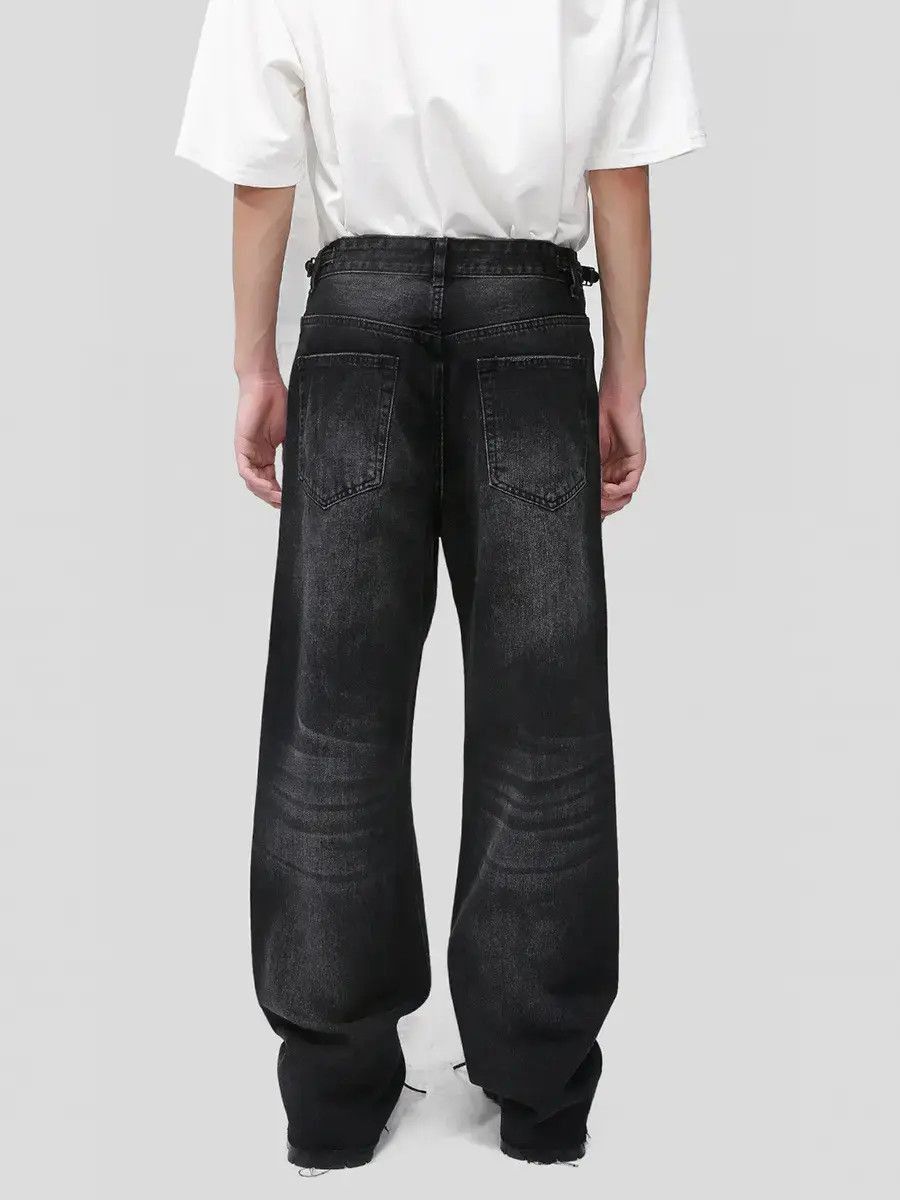 Japanese Brand Retro loose washed fringed jeans Size US 32 / EU 48 - 4 Thumbnail