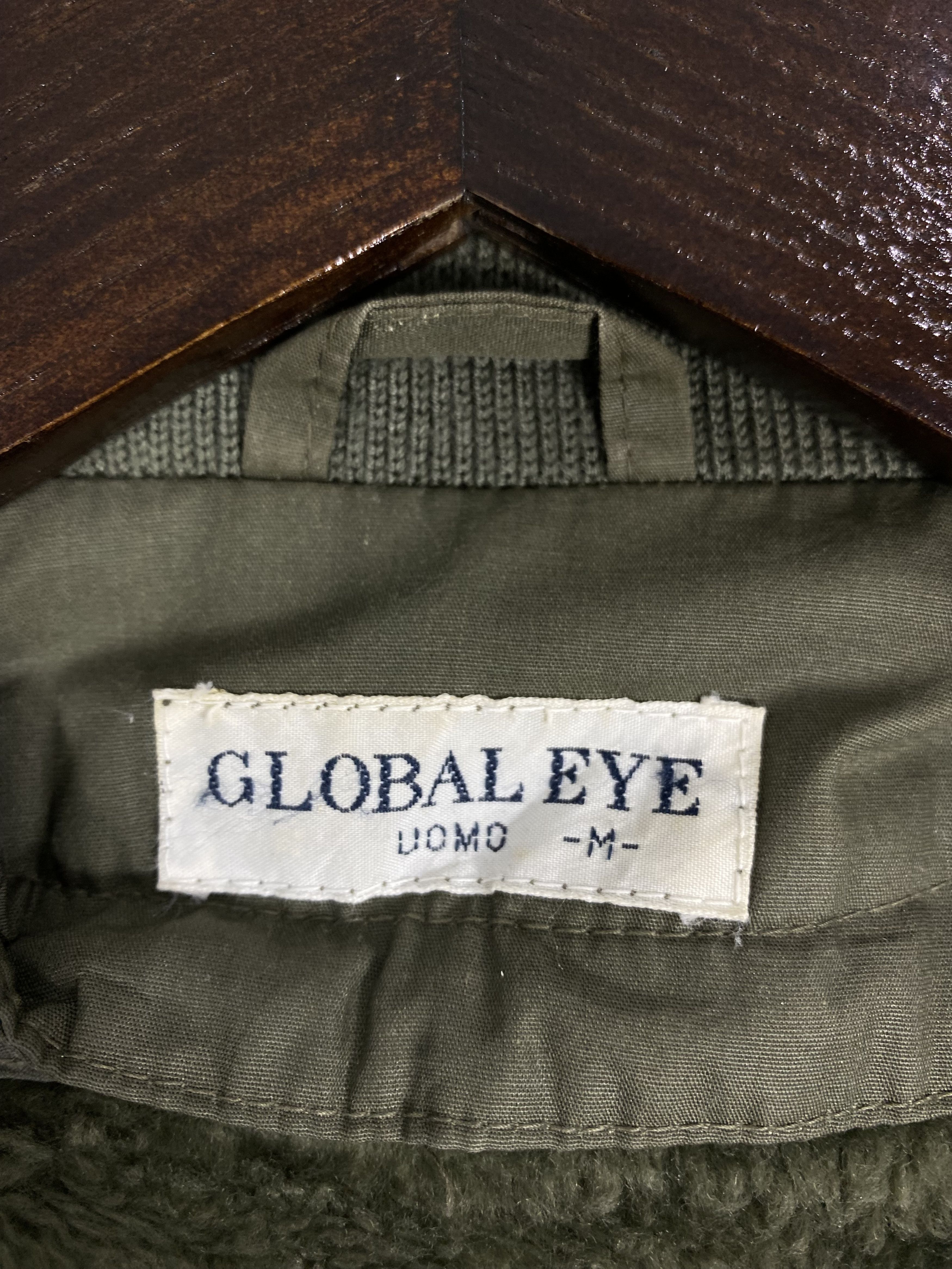Japanese Brand Vintage Global Eye Fleece Lining Full Zip Bombers Jacket Size US M / EU 48-50 / 2 - 8 Thumbnail
