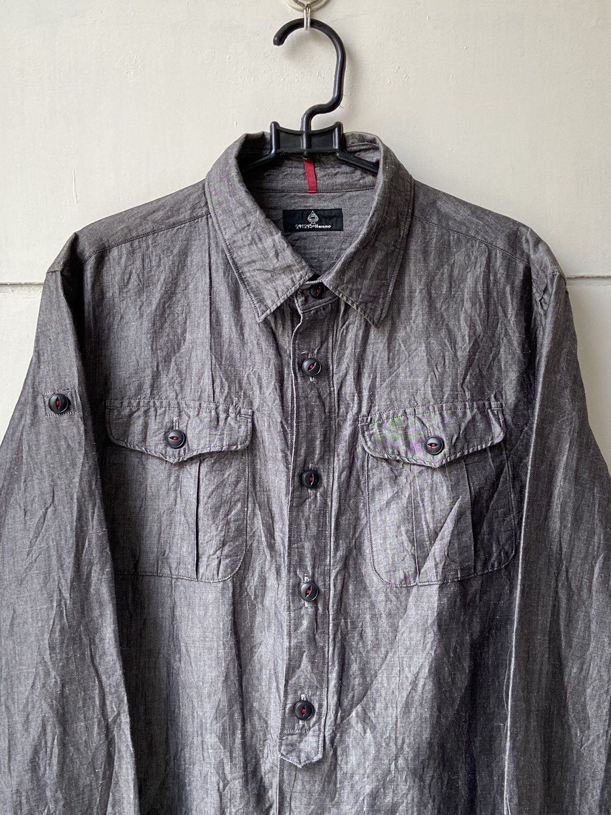 Designer × Japanese Brand 291295 Homme Grey Shirt Size US S / EU 44-46 / 1 - 11 Thumbnail