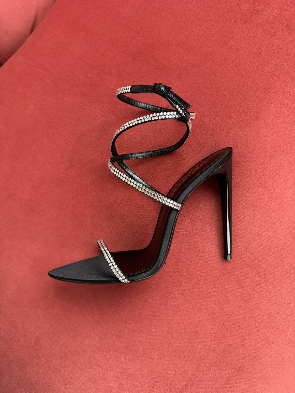 Saint Laurent Paris Saint Laurent Georgia rhinestone embellished sandals, 37 It Size US 7 / IT 37 - 1 Thumbnail