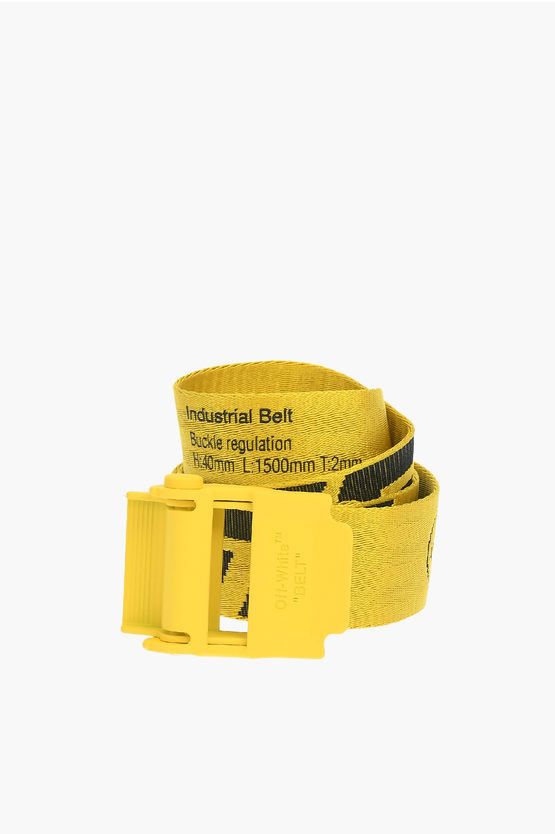 Off-White o1y0225 Size : OS / Logo Fabric Belt in Yellow Size ONE SIZE - 1 Thumbnail
