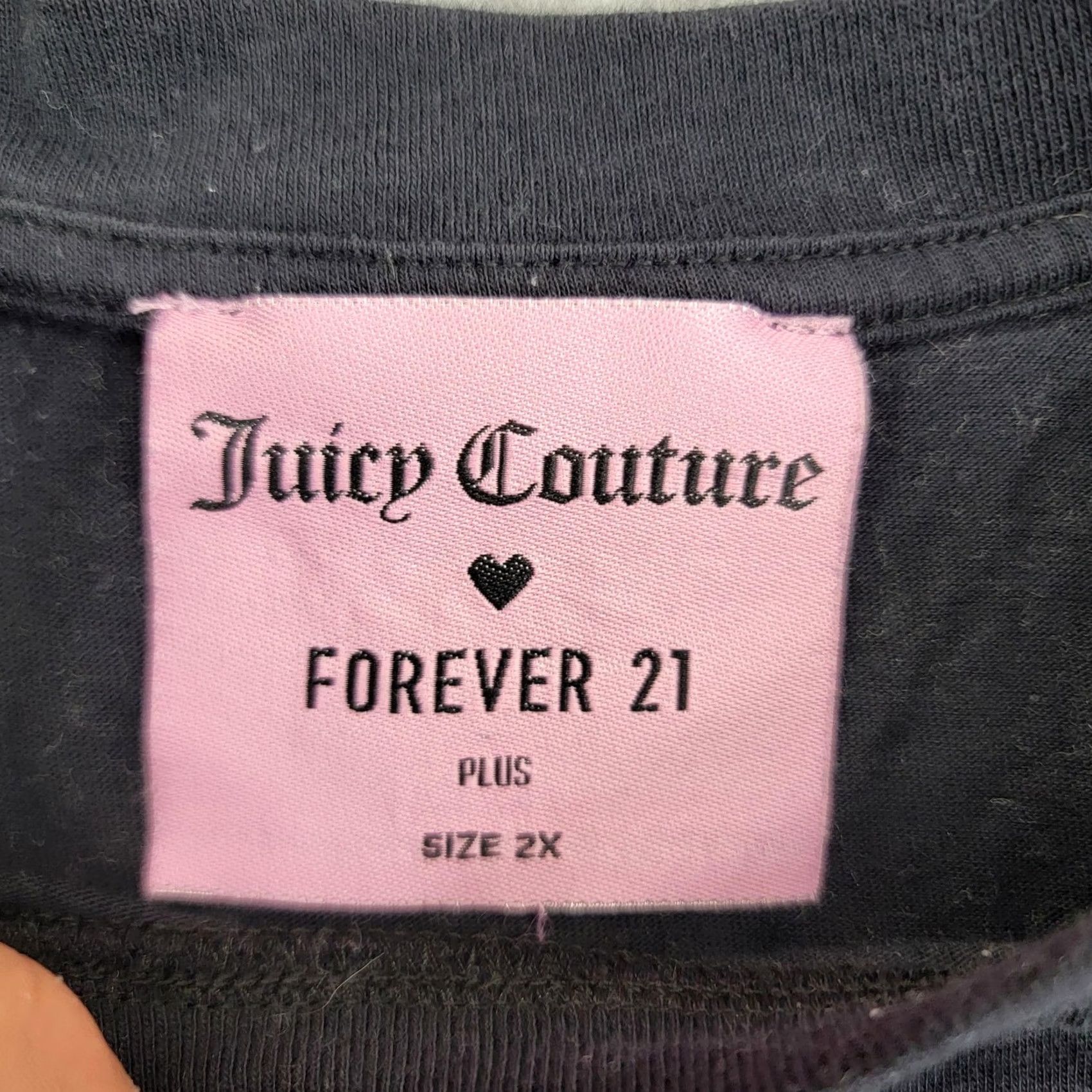 Juicy Couture Juicy Couture Forever 21 Shirt Womens 2X Plus Black Los Angeles Graphic Tee Size XXL / US 16-18 / IT 52-54 - 4 Thumbnail