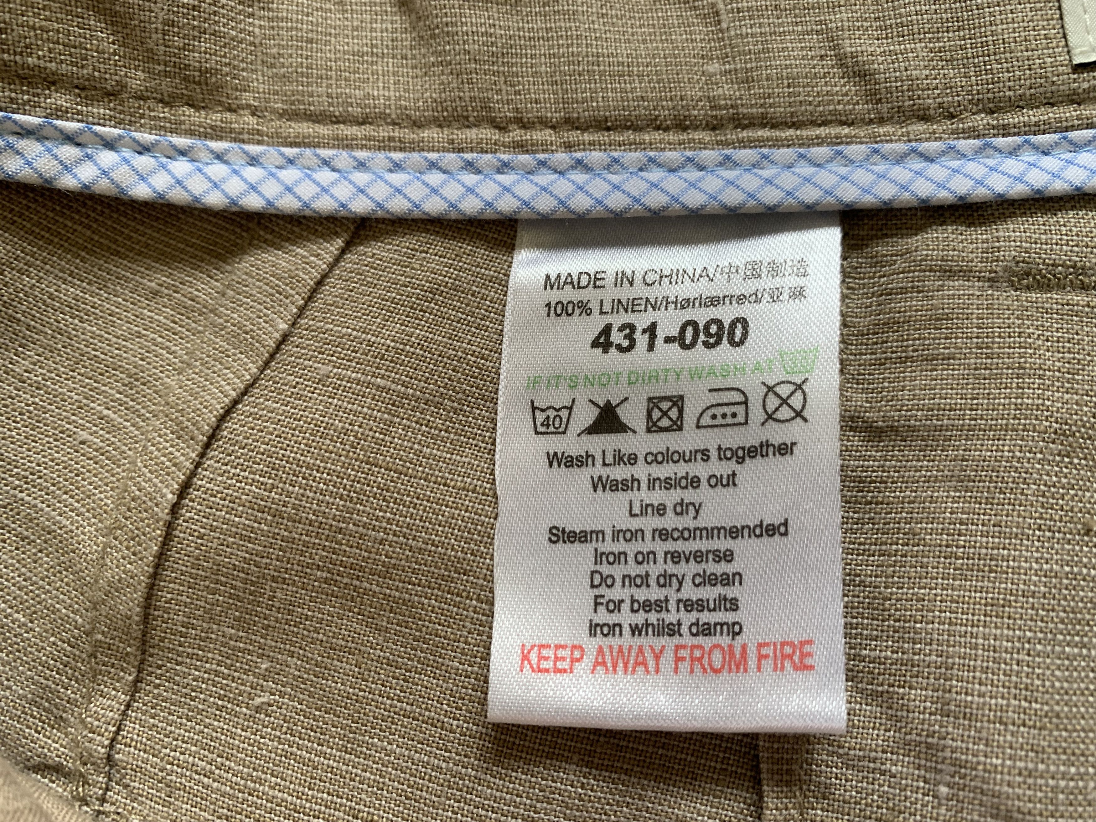 NEXT Next Mens Beige Casual Linen Pants Trousers Size US 31 - 8 Thumbnail