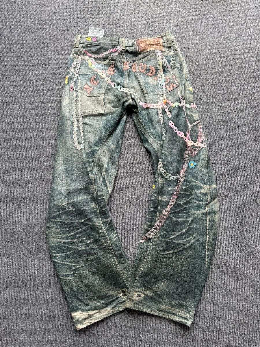 Acne Studios printed chain kawaii embellished jeans Size US 32 / EU 48 - 3 Thumbnail