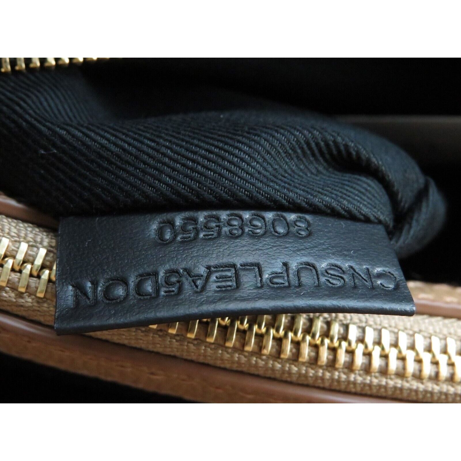 Burberry BURBERRY MD BANNER CAMEL LEATHER CHECK LOGO SHOULDER BAG Size ONE SIZE - 11 Thumbnail