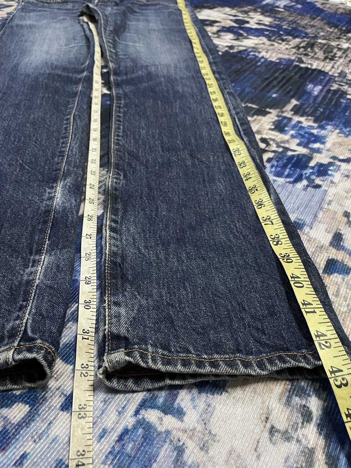 Uniqlo Y2k Japanese UNIQLO selvedge Denim Skinny Fit Straight Jeans Size US 33 - 19 Thumbnail