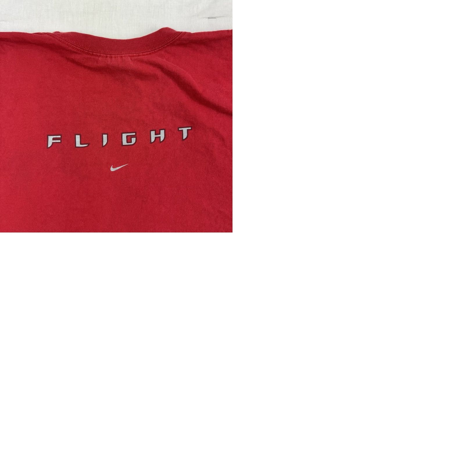 Nike VINTAGE Nike Flight T Shirt Adult 2XL Athletics Sports Y2K Red Crew Neck Short Sleeve Boxy Mens Size US XXL / EU 58 / 5 - 9 Thumbnail