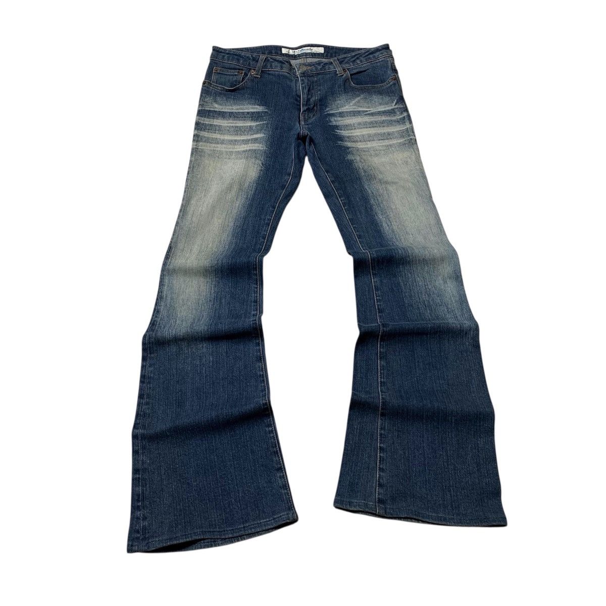 Japanese Brand × KMRii × Le Grande Bleu (L.G.B.) 🤩 Amazing Flared Oo-La-La Sasson Bootcut Faded Jeans Size US 29 - 1 Thumbnail