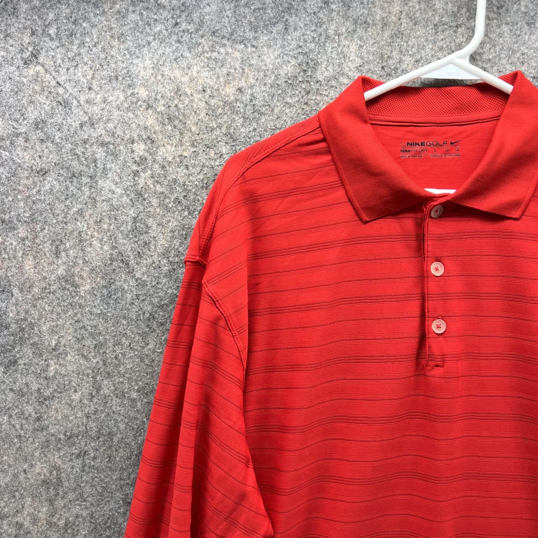 Nike VINTAGE Nike Polo Shirt Men Large Adult Red Dri-Fit Polyester Golf Long Sleeve Shirt Size US L / EU 52-54 / 3 - 3 Thumbnail