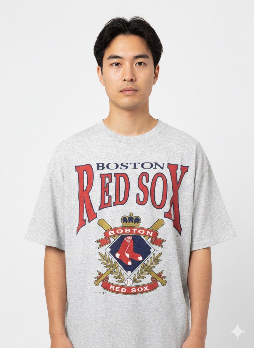 MLB Vintage MLB Boston Redsox 1991 Nutmeg Tshirt A928 Size US L / EU 52-54 / 3 - 2 Thumbnail