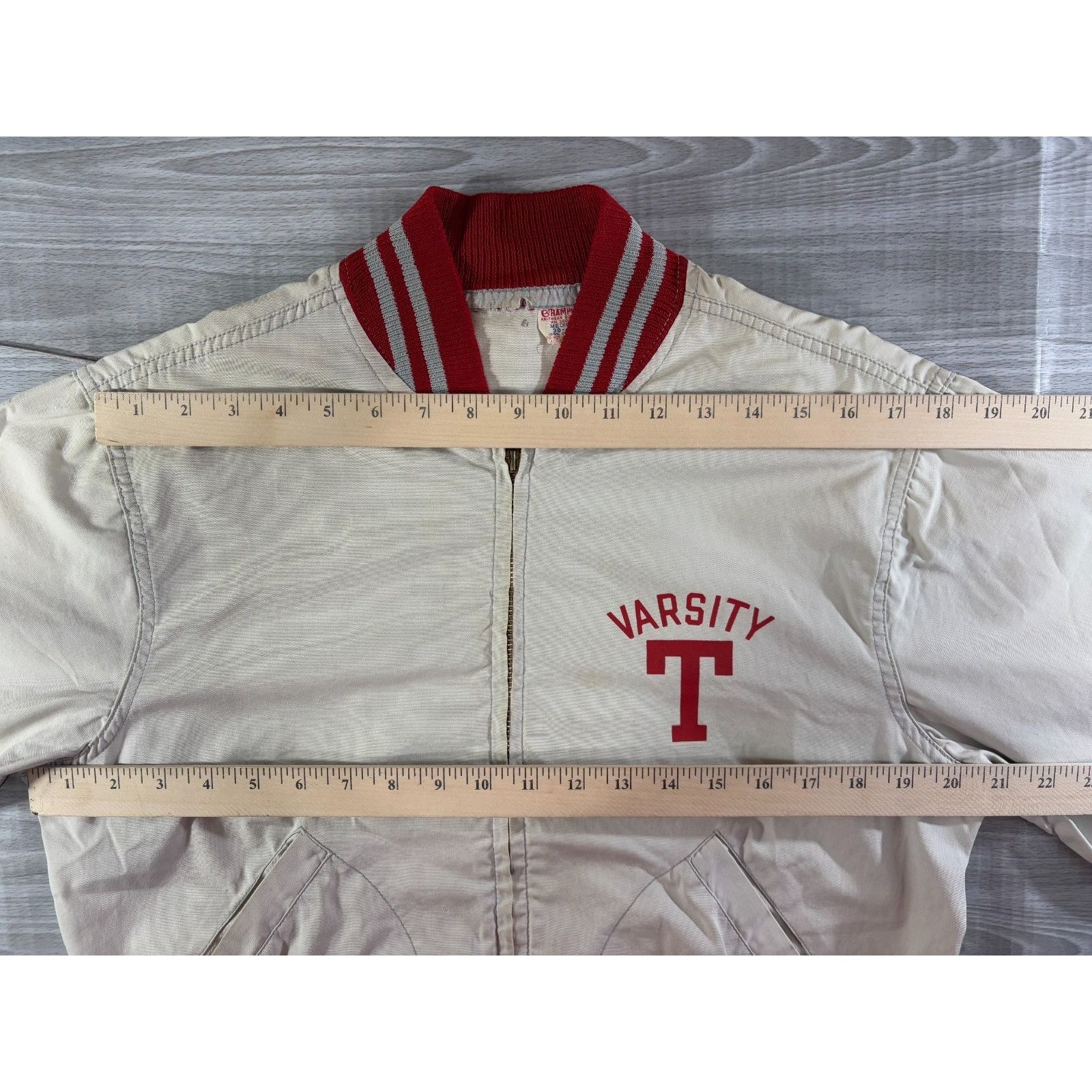 Champion Champion Zip-Up Talon Varsity TEXAS Bomber Jacket sz 34-40 M Size US M / EU 48-50 / 2 - 2 Thumbnail