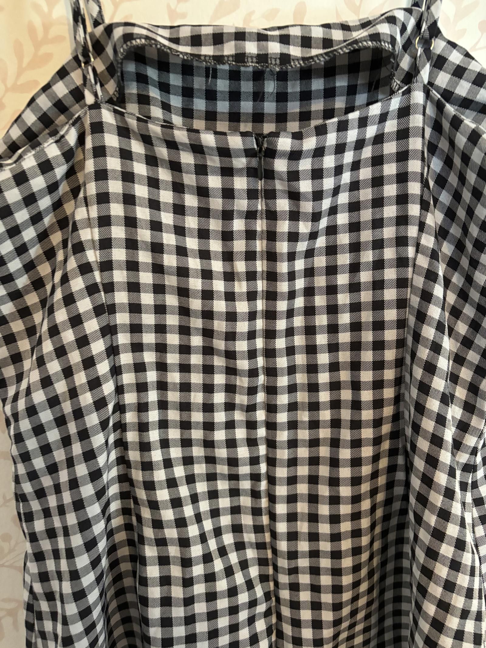 Designer Vintage Style Chic Gingham Checker Dress M Size M / US 6-8 / IT 42-44 - 5 Thumbnail