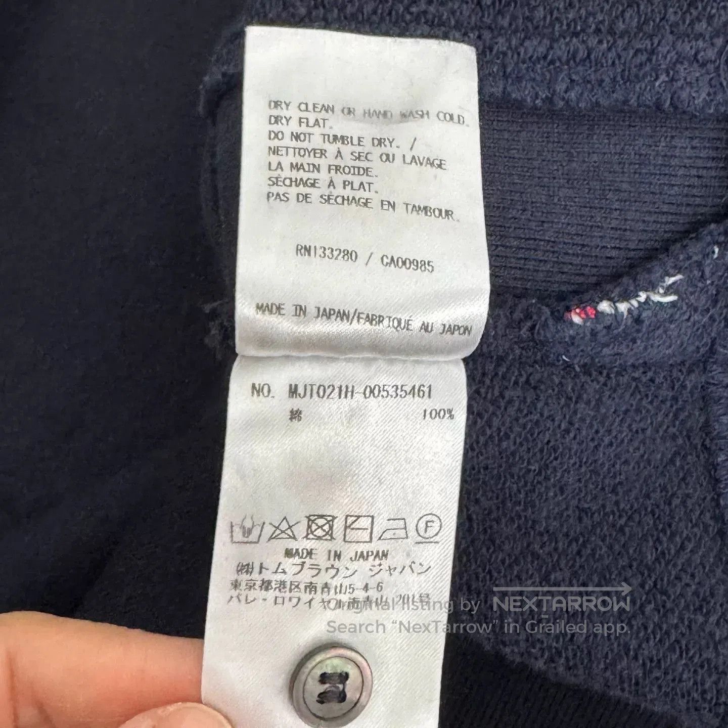 Thom Browne Thom Browne Navy Striped Sweatshirt Size 2. Size US M / EU 48-50 / 2 - 5 Thumbnail