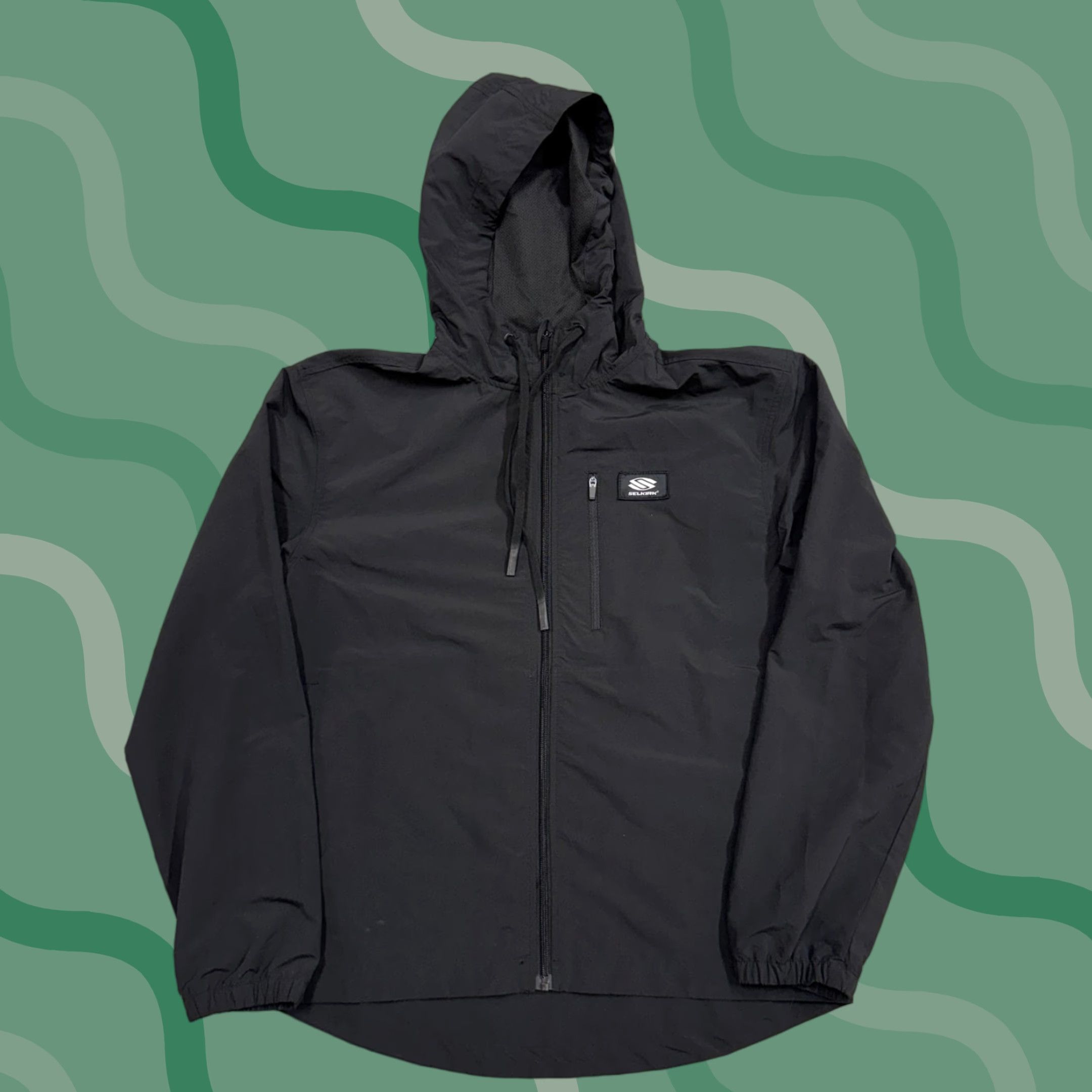Vintage Selkirk Jacket Mens Small Black Hooded Windbreaker Lightweight Pickleball Size US S / EU 44-46 / 1 - 1 Thumbnail