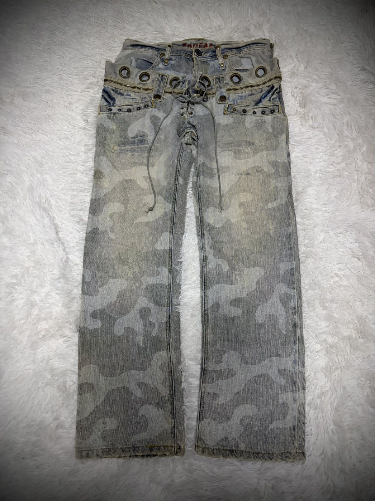 If Six Was Nine Rare Joneaa lace up double waist jeans Size US 30 / EU 46 - 1 Thumbnail