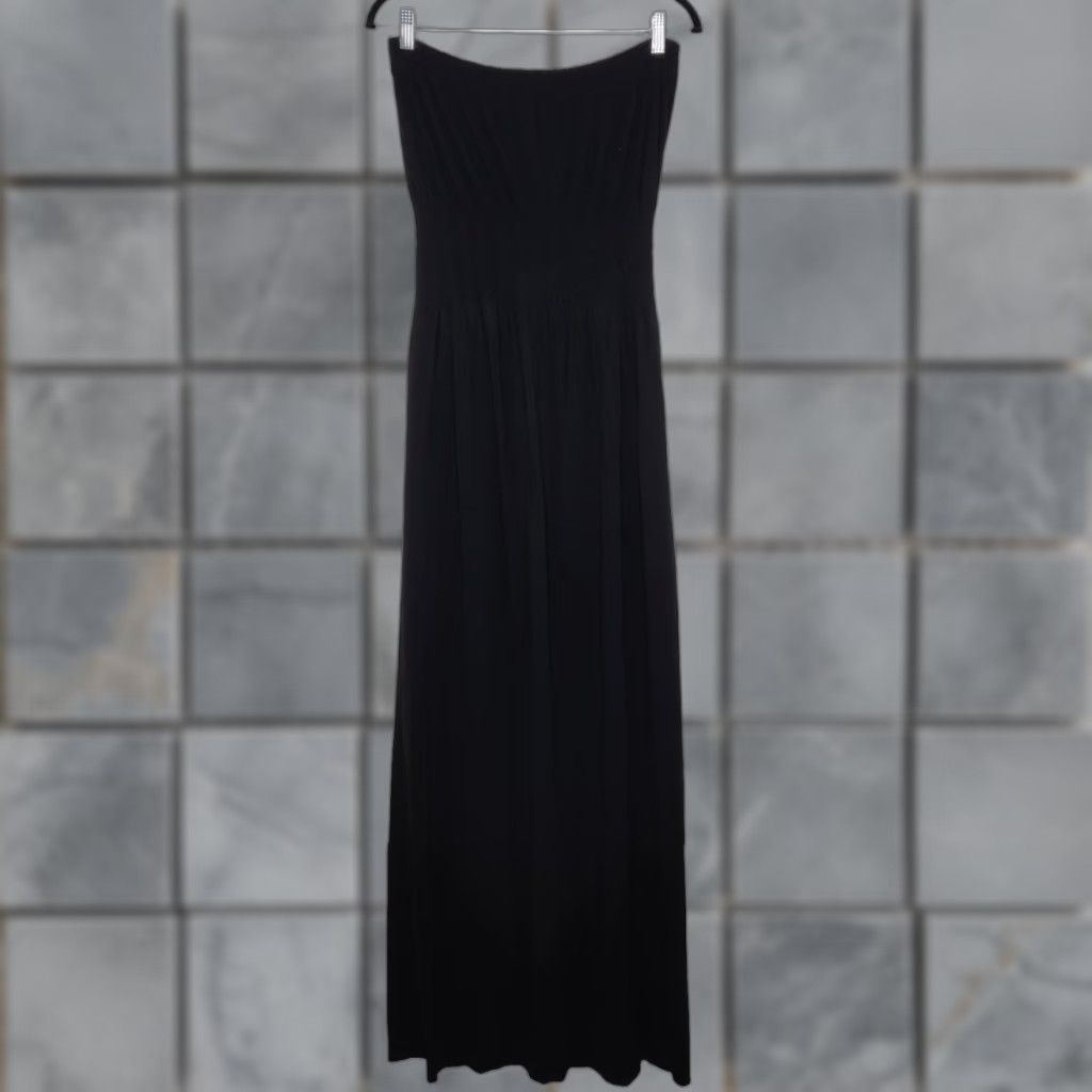 Vintage VINTAGE Soho Girls Tube Top Maxi Dress Black L M/L Woman Long Dress 52 15 Rayon Fairy Whimsy Goth 90s Girls Mens Womens Size L / US 10 / IT 46 - 1 Thumbnail
