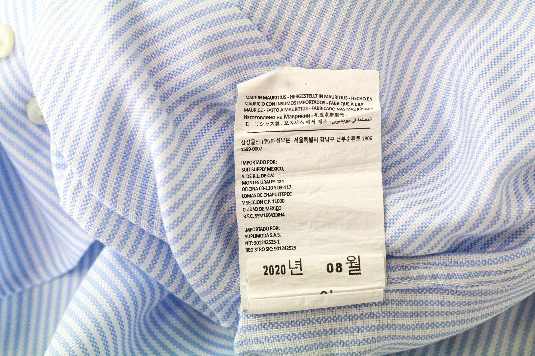 Suitsupply TRY ON XS 42/16 1/2 Blue Pinstripe Shirt 86599 Size 42R - 7 Thumbnail