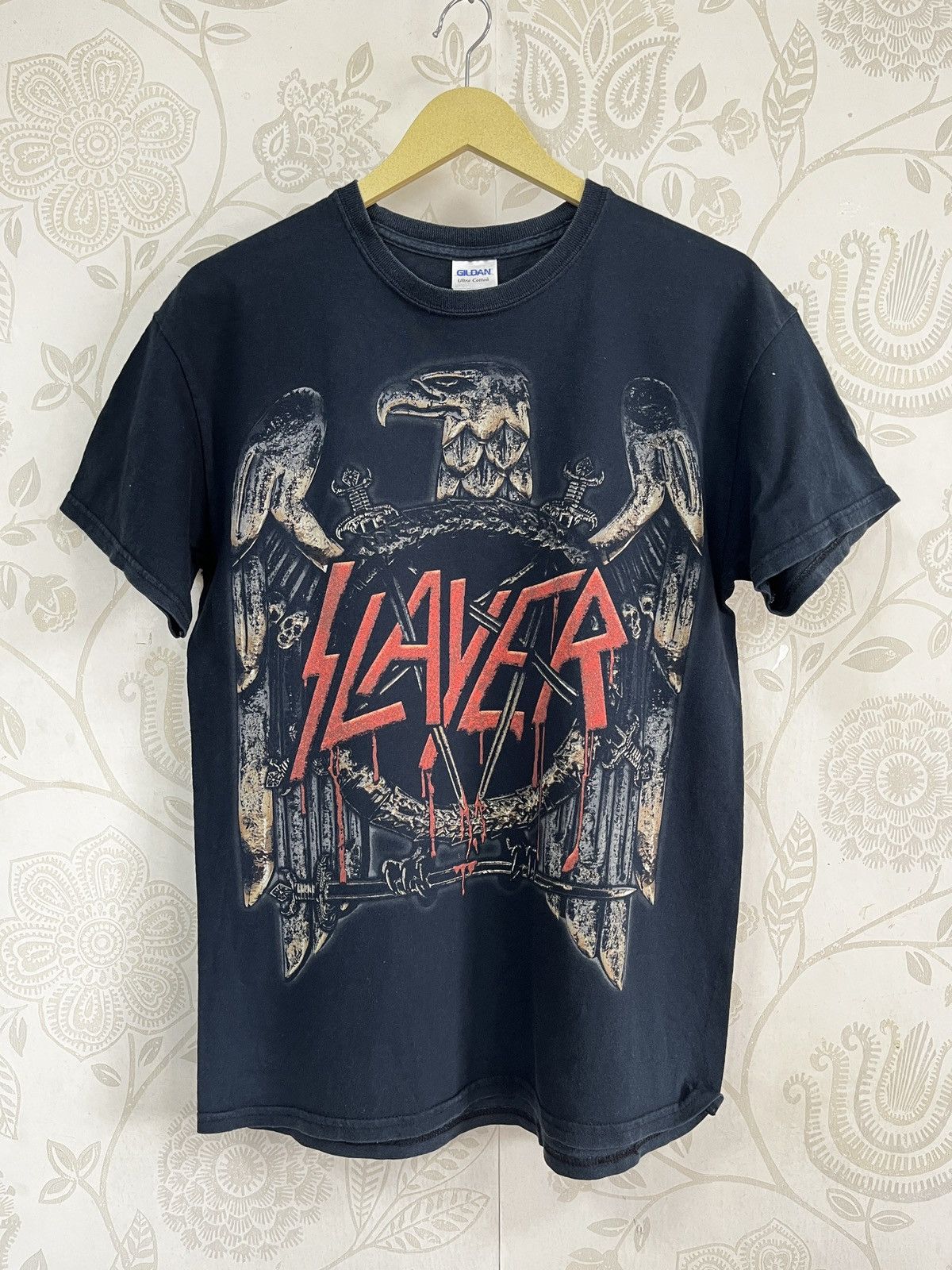 Slayer × Vintage Slayer World Tour 2012-2013 Full Printed Rock TShirt Size US M / EU 48-50 / 2 - 3 Thumbnail