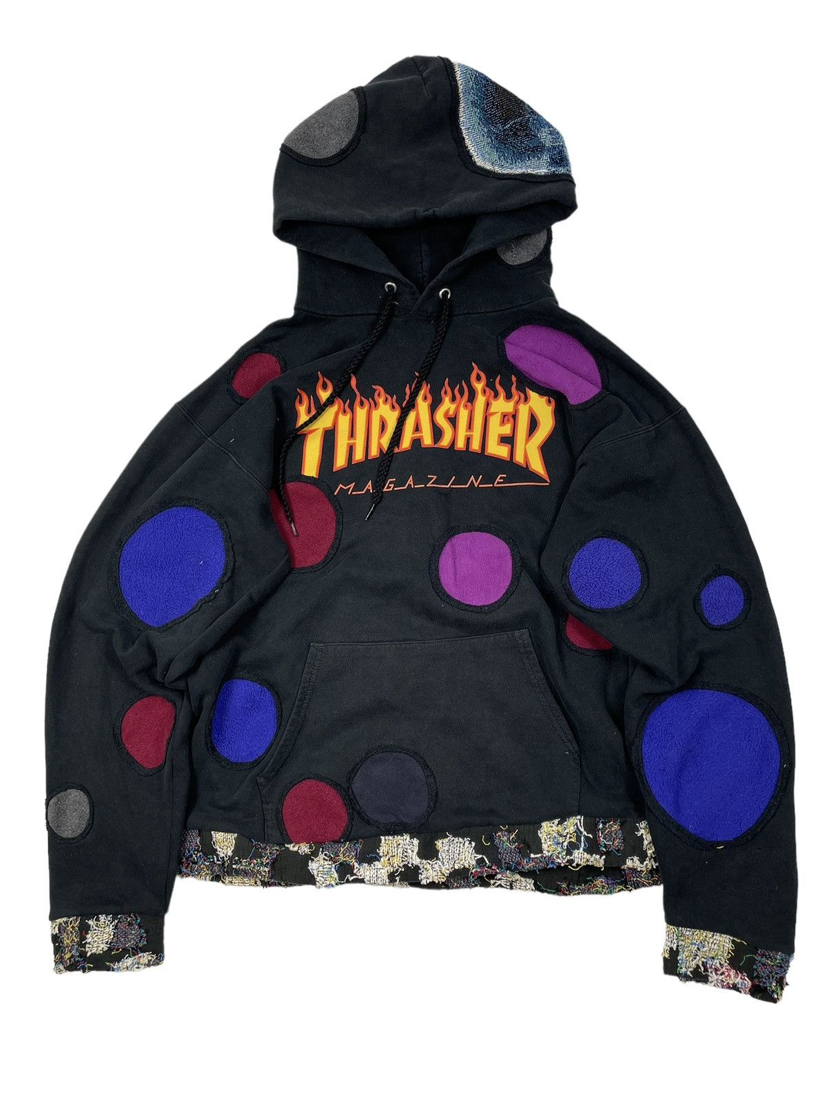 Vintage Vintage Custom Thrasher Flame Logo Hoodie Grailed