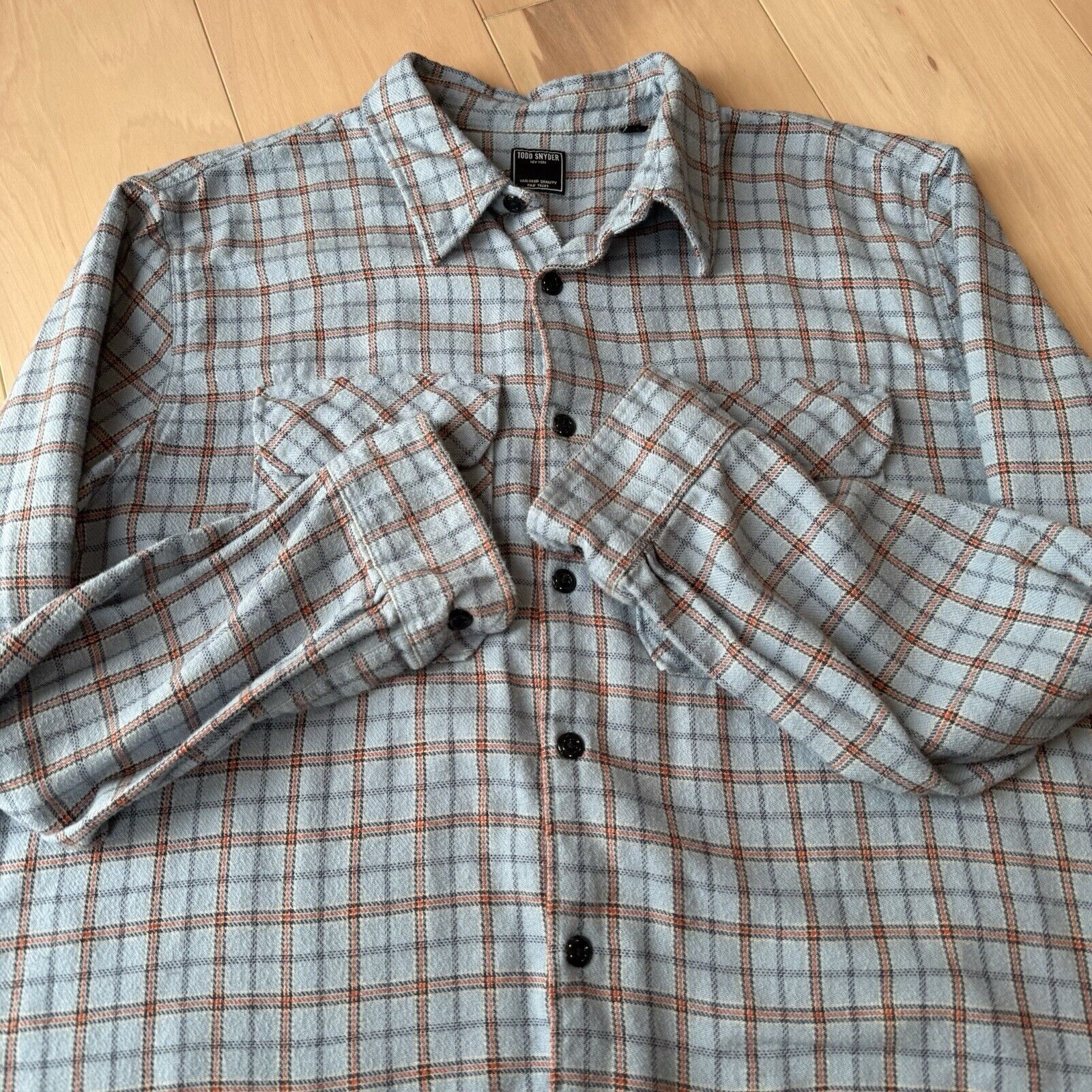 Todd Snyder Todd Snyder Shirt XL Blue Multicolor Casual Button Up Size US XL / EU 56 / 4 - 4 Thumbnail
