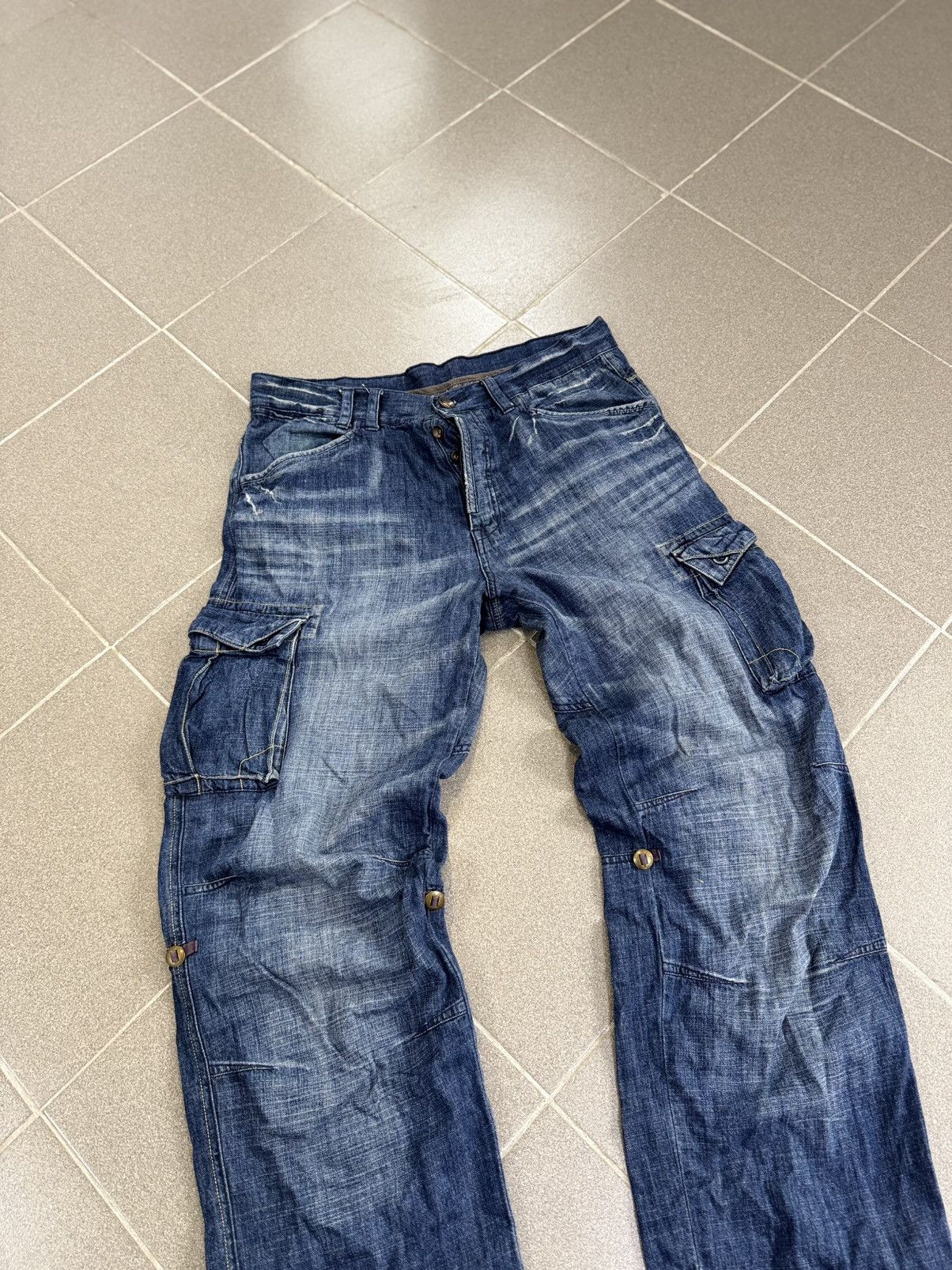 Hysteric Glamour × Japanese Brand Vintage Japan Cargo Destroyed Distressed Style Jeans Size US 34 / EU 50 - 2 Thumbnail