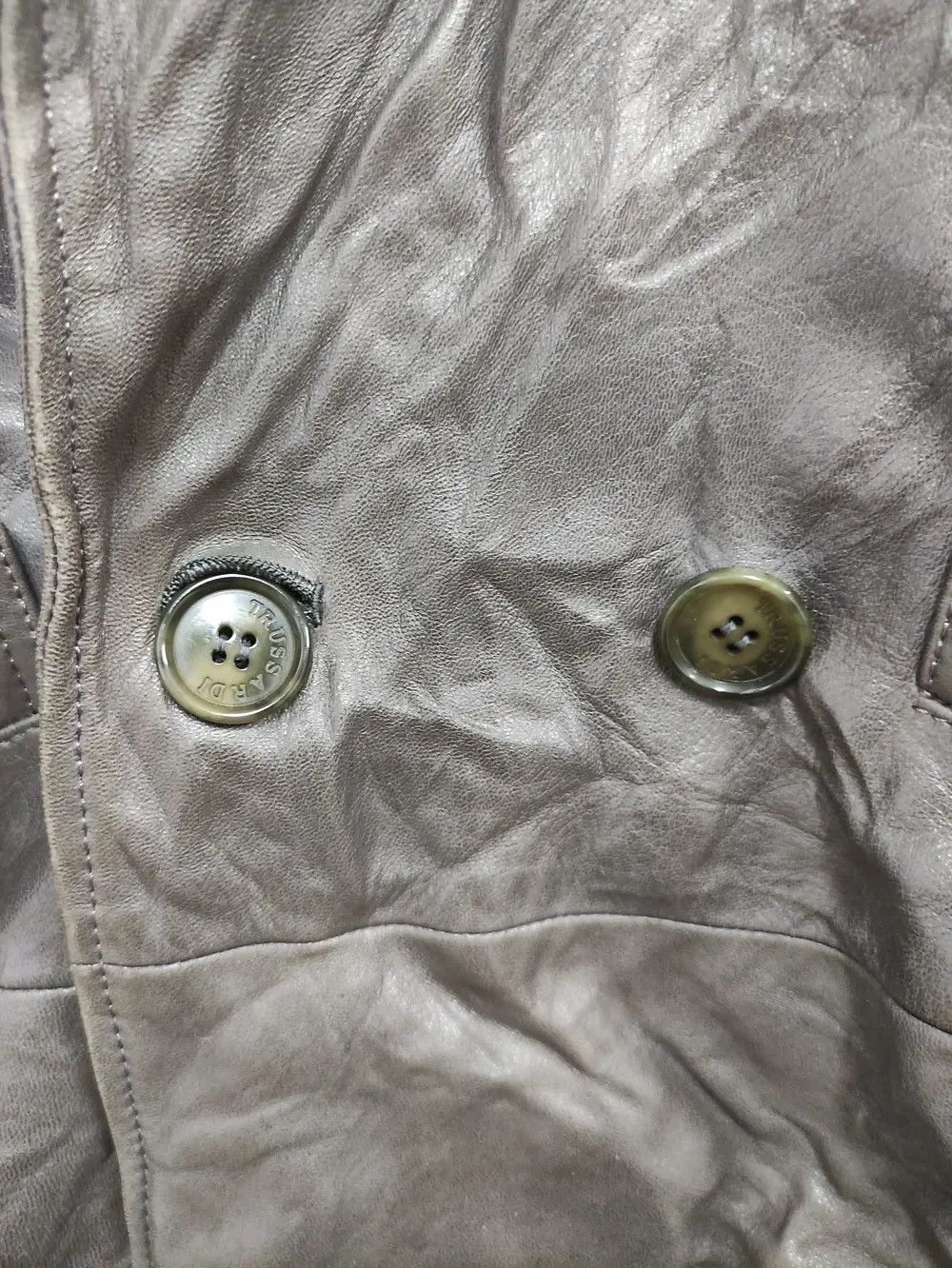 Trussardi TRUSSARDI BLAZER LEATHER JACKET Size US XS / EU 42 / 0 - 5 Thumbnail