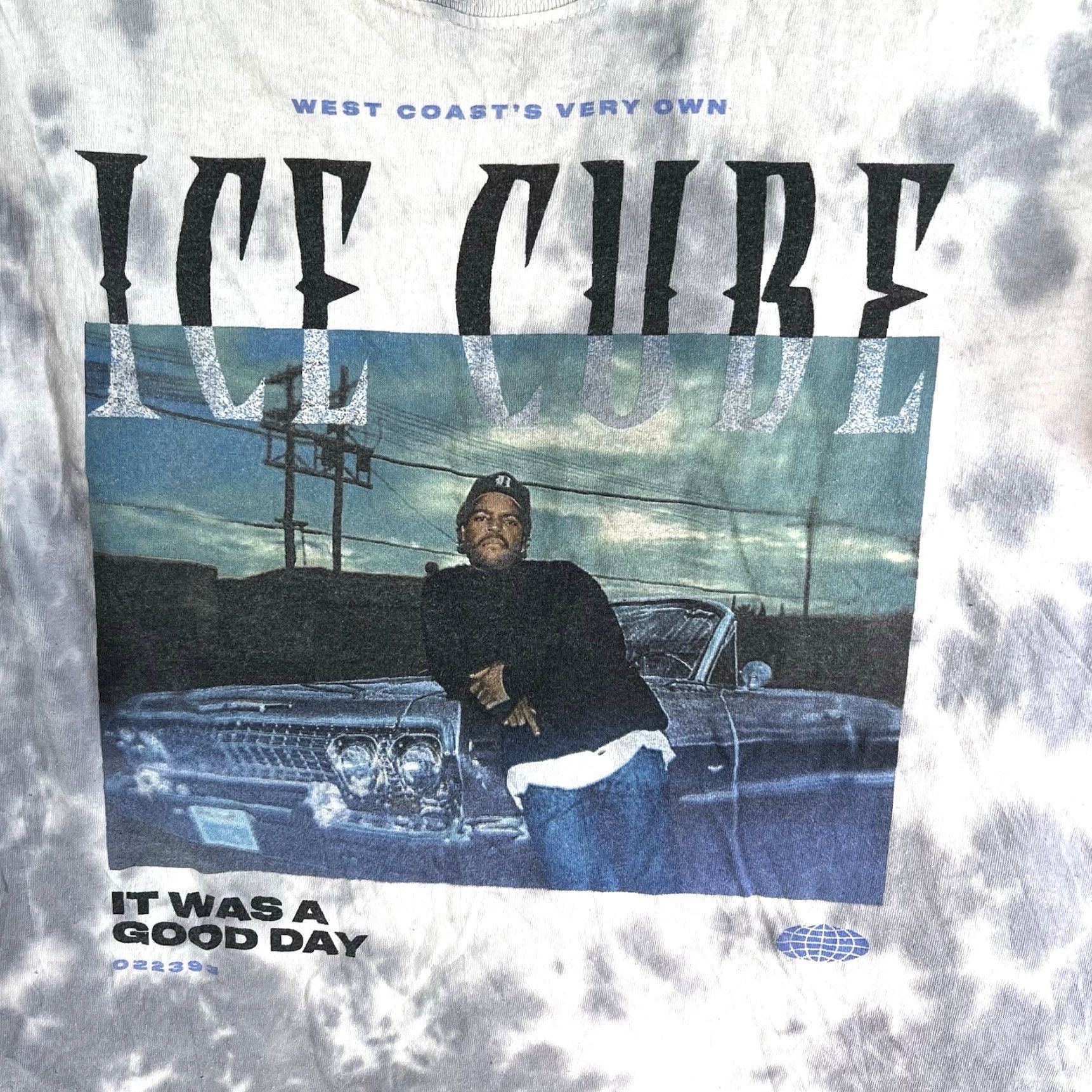 Vintage ICE CUBE Tie-Dye It Was A Good Day T-Shirt Adult L Gray with Logo Cube 90s Hip Hop Music Shirt Mens Regular Crew Neck Short Sleeves Cotton Knit Size US L / EU 52-54 / 3 - 2 Thumbnail