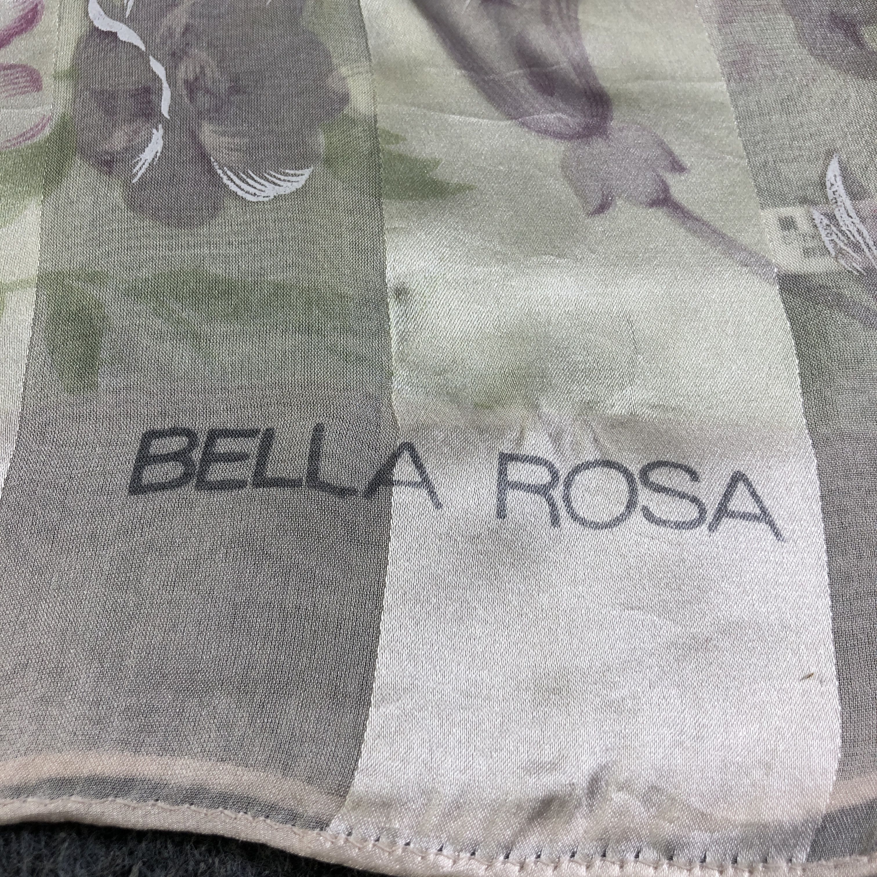 Japanese Brand Bella Rosa Floral Silk Scarf Silk Stole M970 Size ONE SIZE - 4 Thumbnail