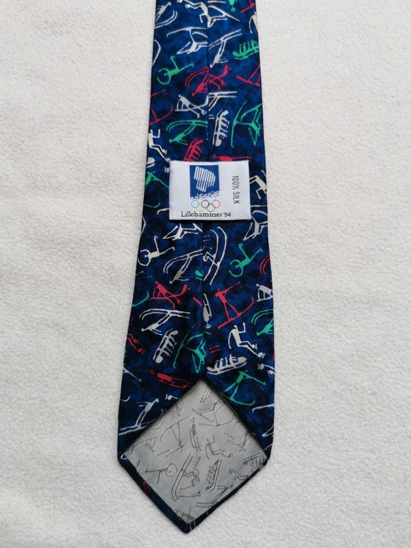 Vintage Vintage tie 1994 Lillehammer Winter Olympics Size ONE SIZE - 3 Thumbnail