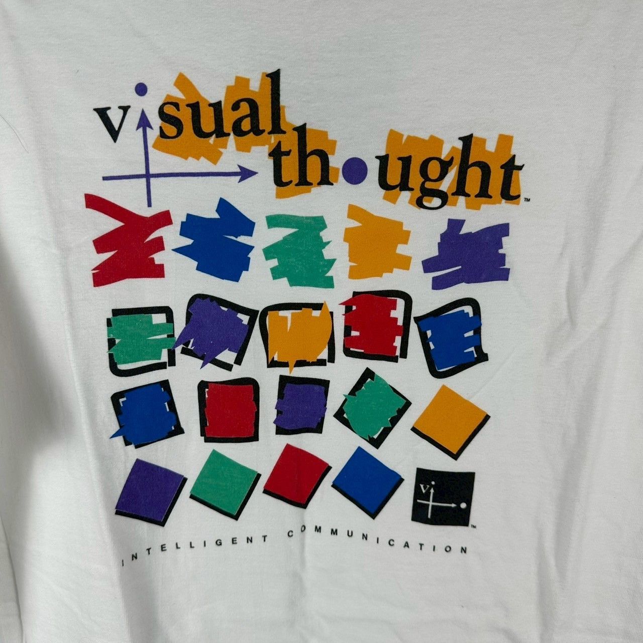 Hanes ​​90s Visual Thought Intelligent Commuication Art Tee Size US XL / EU 56 / 4 - 2 Thumbnail