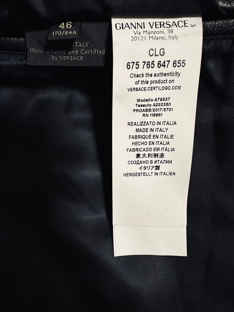 Versace Versace Medusa knitted embroidered leather jacket jacket j Size US S / EU 44-46 / 1 - 8 Thumbnail