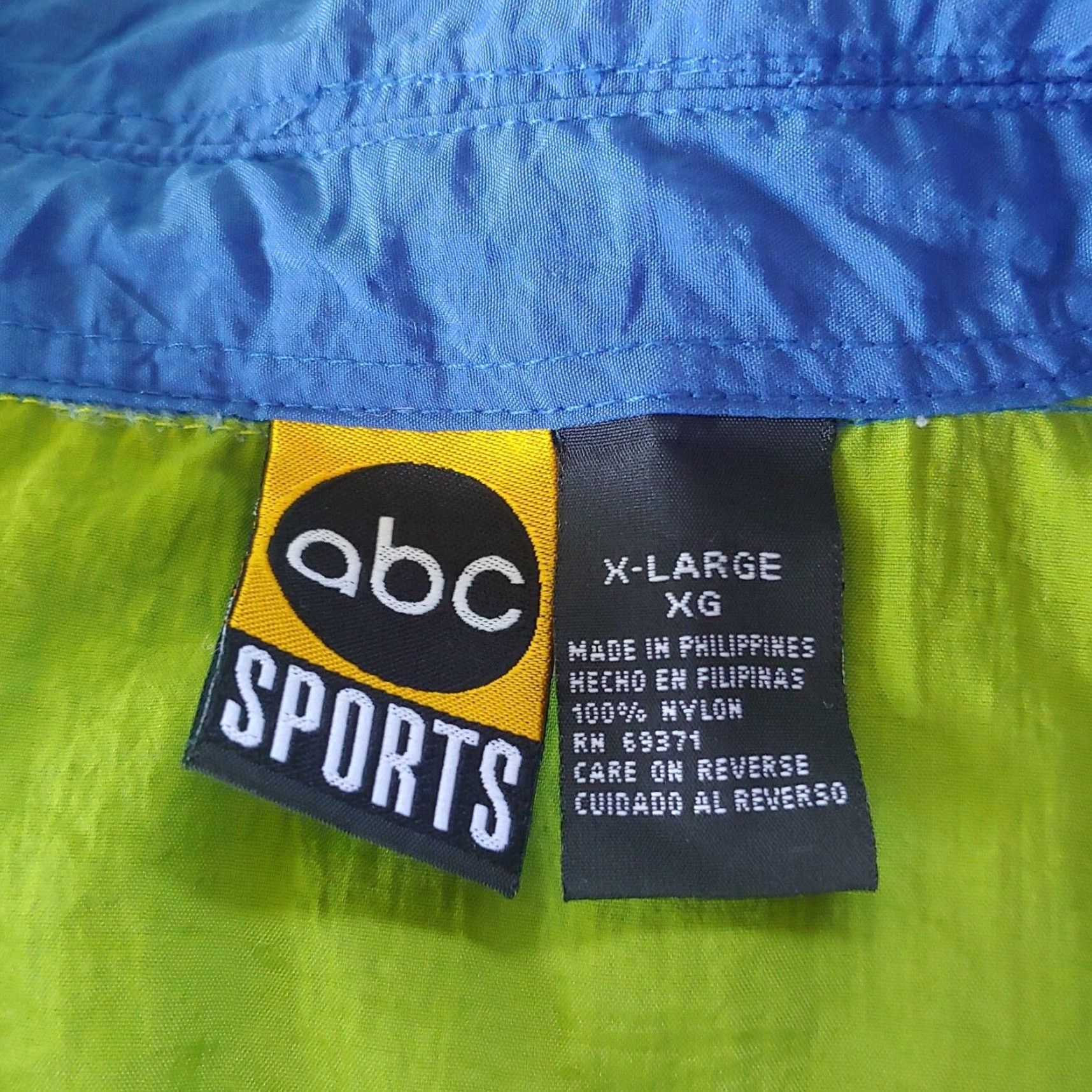 Vintage VINTAGE ABC Sports Windbreaker XL Full Zip Blue Nylon Logo Jacket Men Size US XL / EU 56 / 4 - 5 Thumbnail