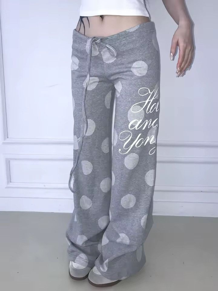 Japanese Brand Polka Dot Y2K style Straight Loose Pants Size 27" / US 4 / IT 40 - 4 Thumbnail