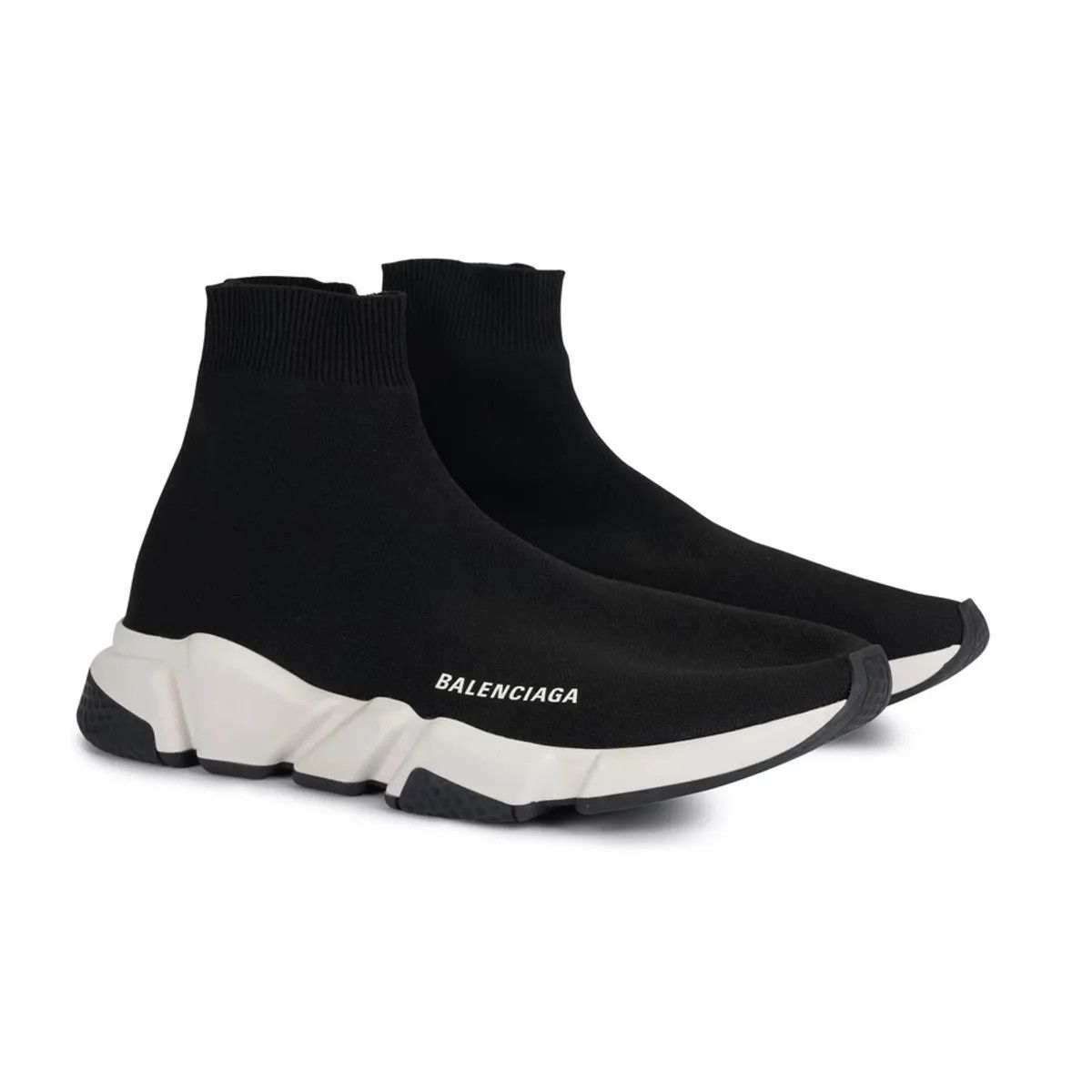 Balenciaga o1w1db10126 Speed Recycled Knit Sneakers in Black Size US 7 / EU 40 - 4 Thumbnail
