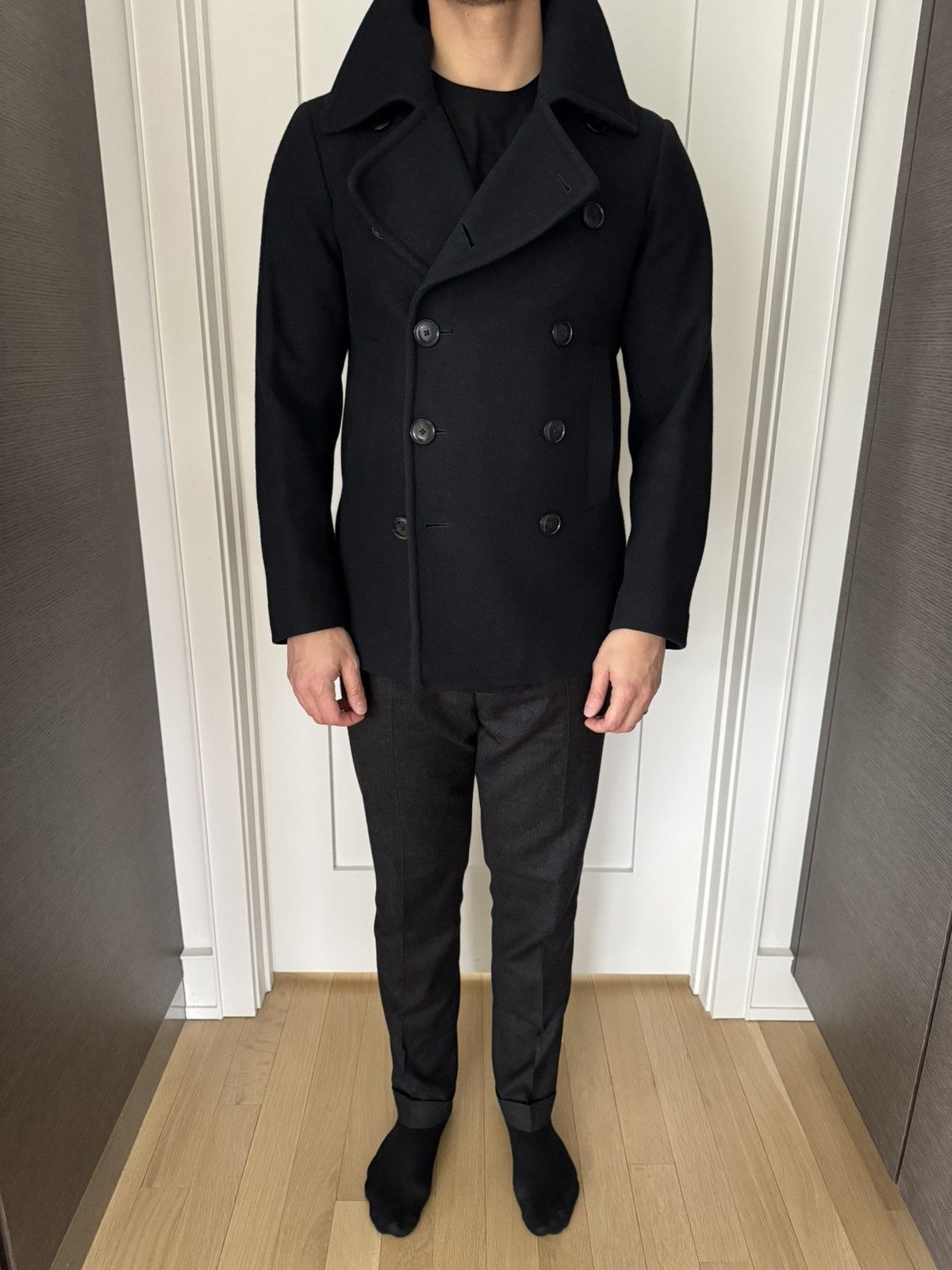 Dries Van Noten Navy luxury peacoat Size US M / EU 48-50 / 2 - 2 Thumbnail