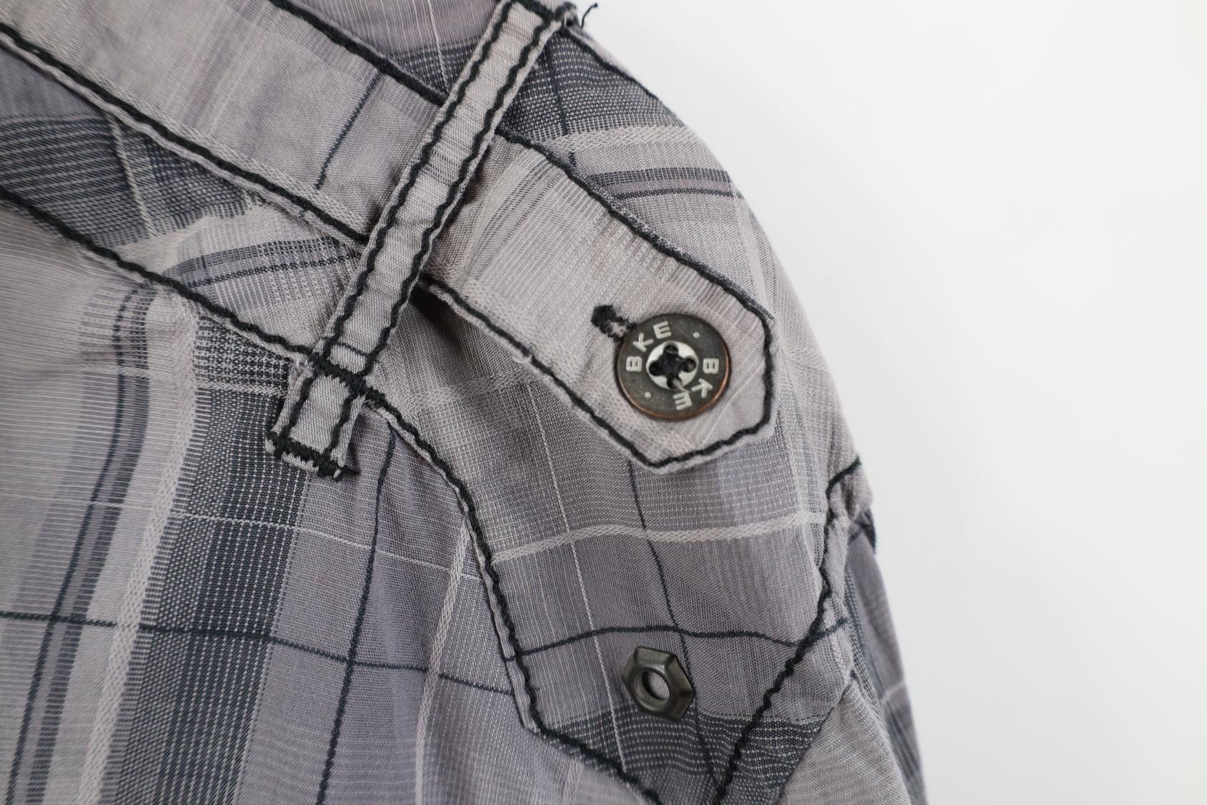 Vintage Buckle BKE Stretch Thick Stitch UFC MMA Button Shirt Plaid Size US M / EU 48-50 / 2 - 5 Thumbnail