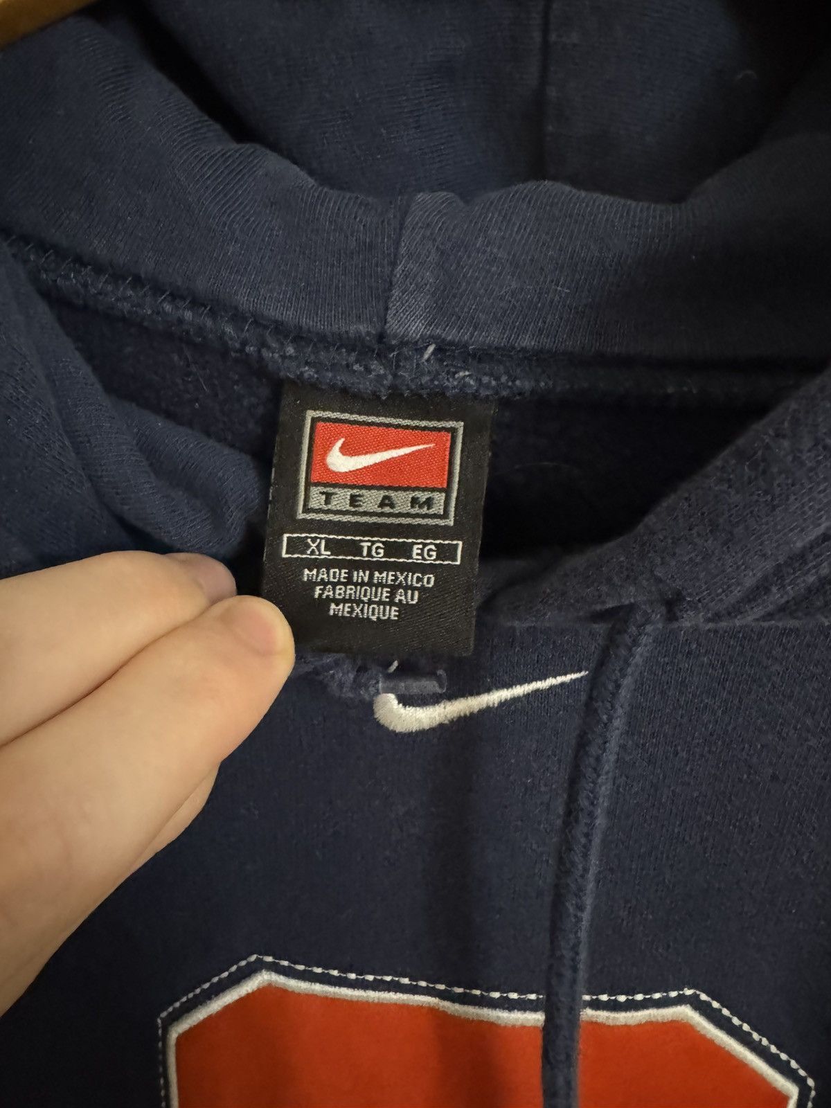 Nike Vintage Nike Syracuse Center Swoosh Hoodie Size US XL / EU 56 / 4 - 5 Thumbnail