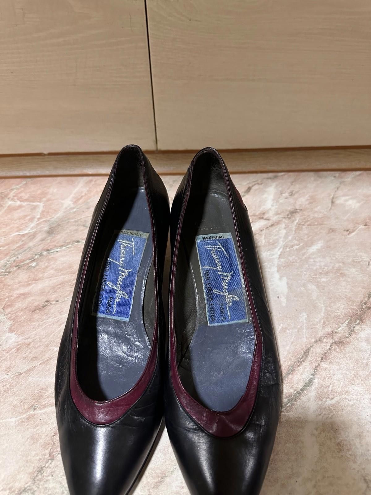 Thierry Mugler Thierry Mugler Vintage 80s Womens Leather Heels Shoes 39.5 Size US 9.5 / IT 39.5 - 11 Thumbnail