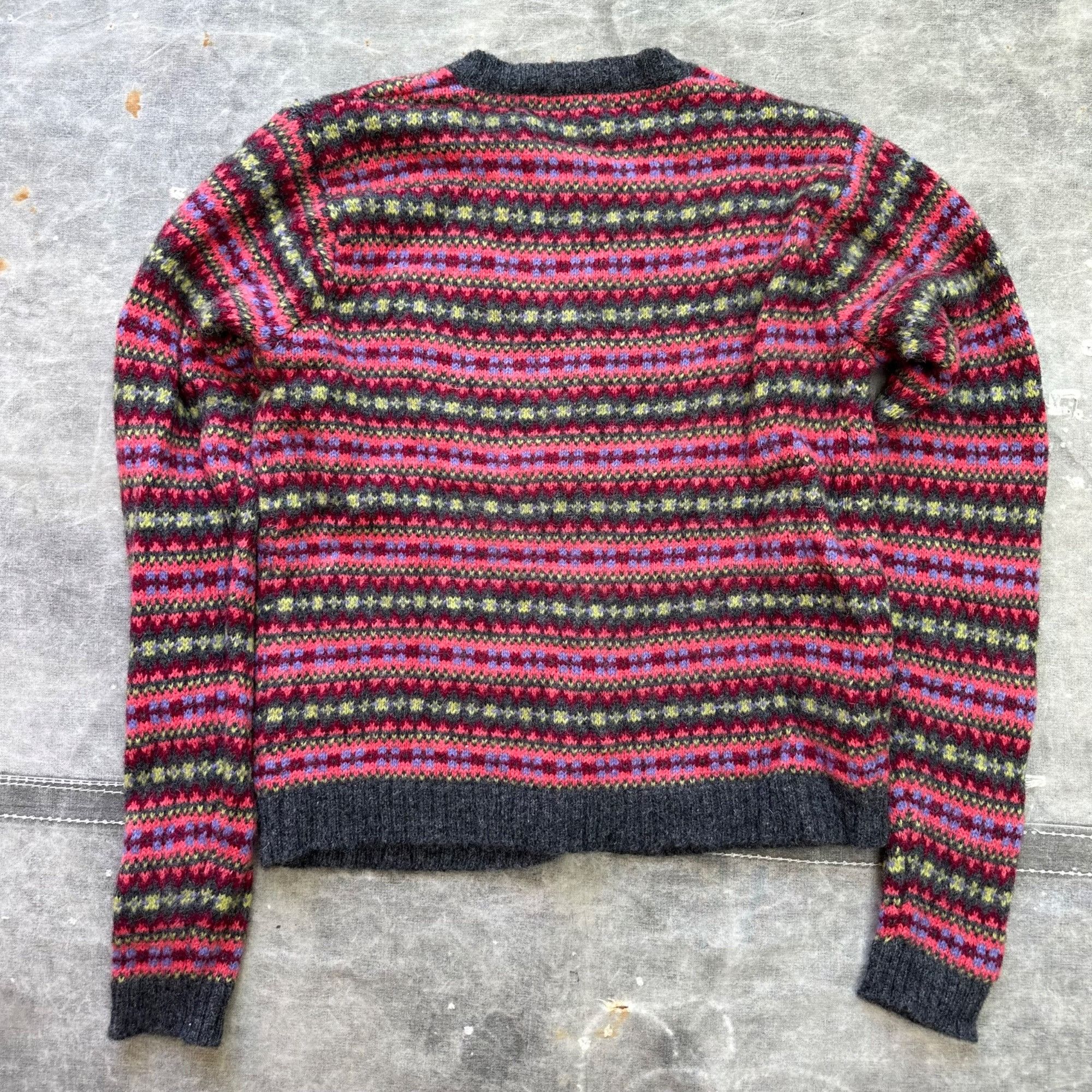 Brooks Brothers × Vintage Vintage Y2K Brooks Brothers Patterned Wool Knit Button Up Sw Size S / US 4 / IT 40 - 3 Thumbnail